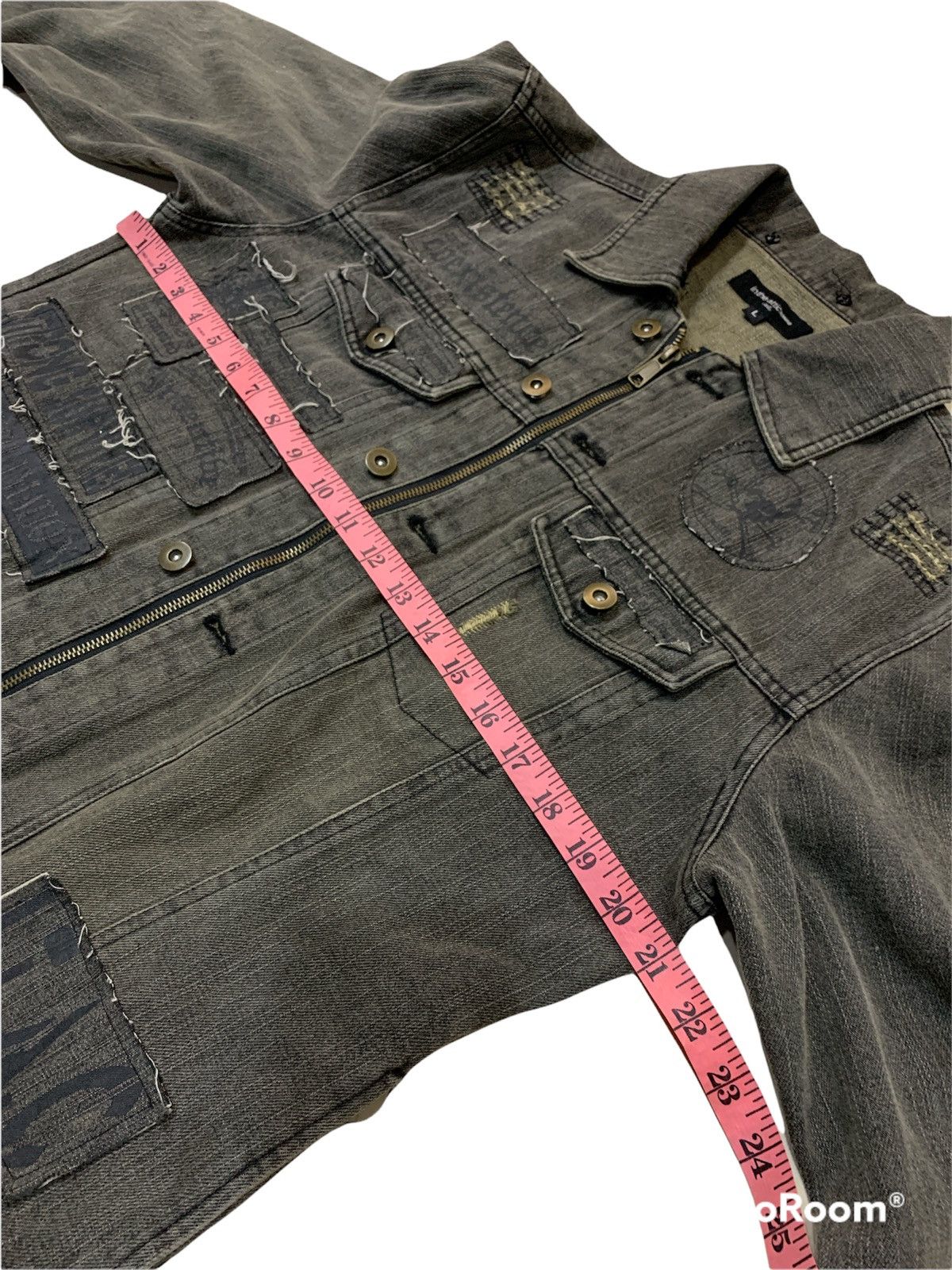 Japanese Brand IN THE ATTIC HOMME PATCHES PUNK DENIM JACKET Size US L / EU 52-54 / 3 - 4 Thumbnail