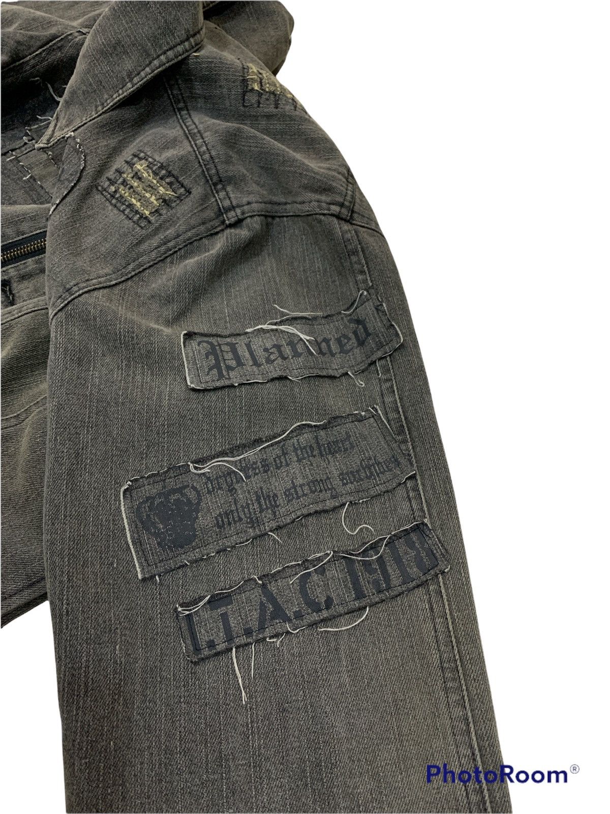 Japanese Brand IN THE ATTIC HOMME PATCHES PUNK DENIM JACKET Size US L / EU 52-54 / 3 - 9 Thumbnail