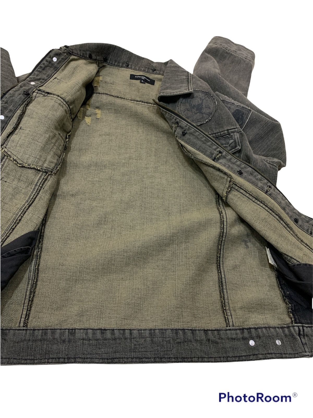 Japanese Brand IN THE ATTIC HOMME PATCHES PUNK DENIM JACKET Size US L / EU 52-54 / 3 - 11 Thumbnail