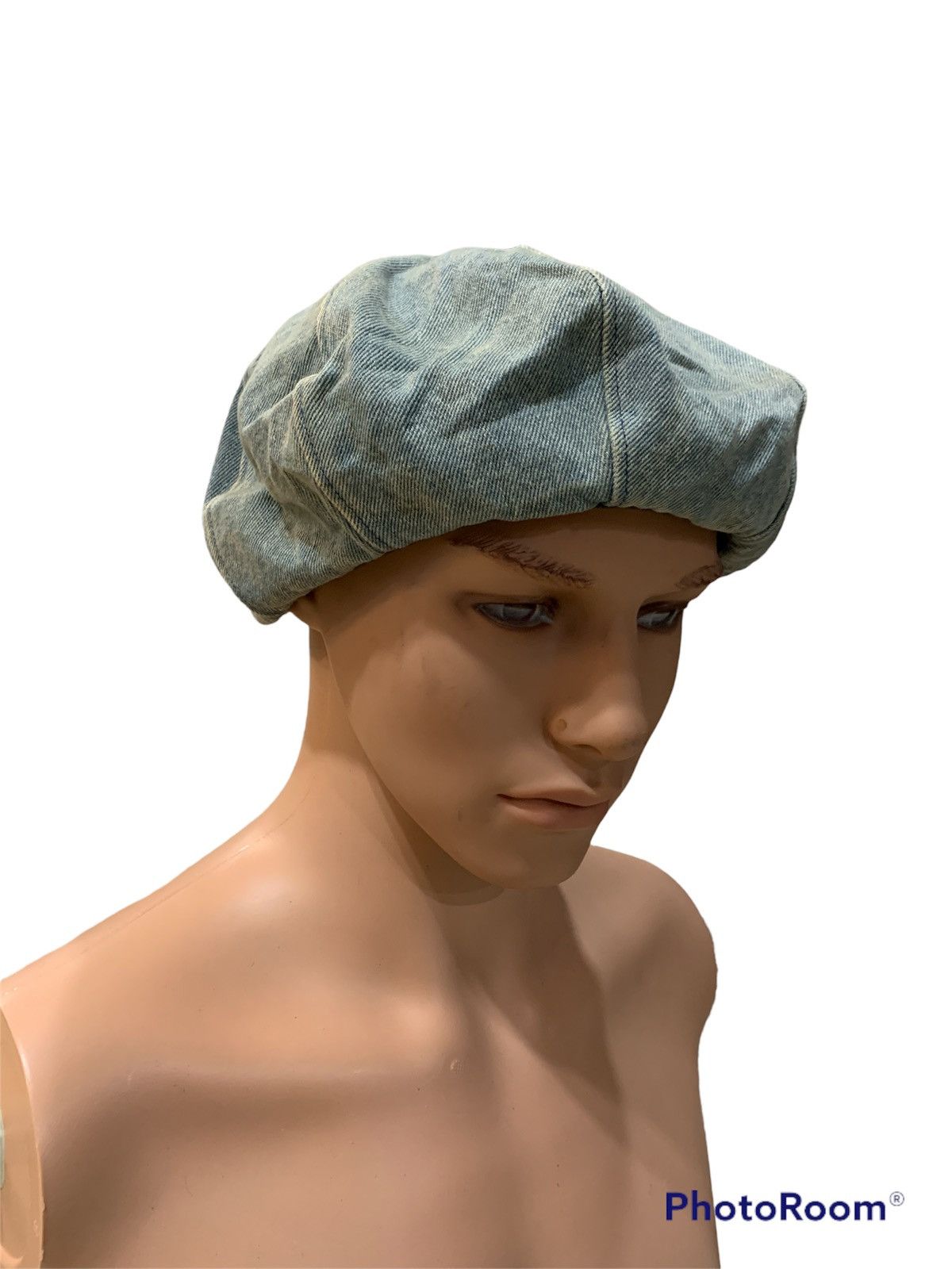 Japanese Brand DESERT MILLS DISTRESSED DENIM ARTIST HAT Size ONE SIZE - 2 Thumbnail