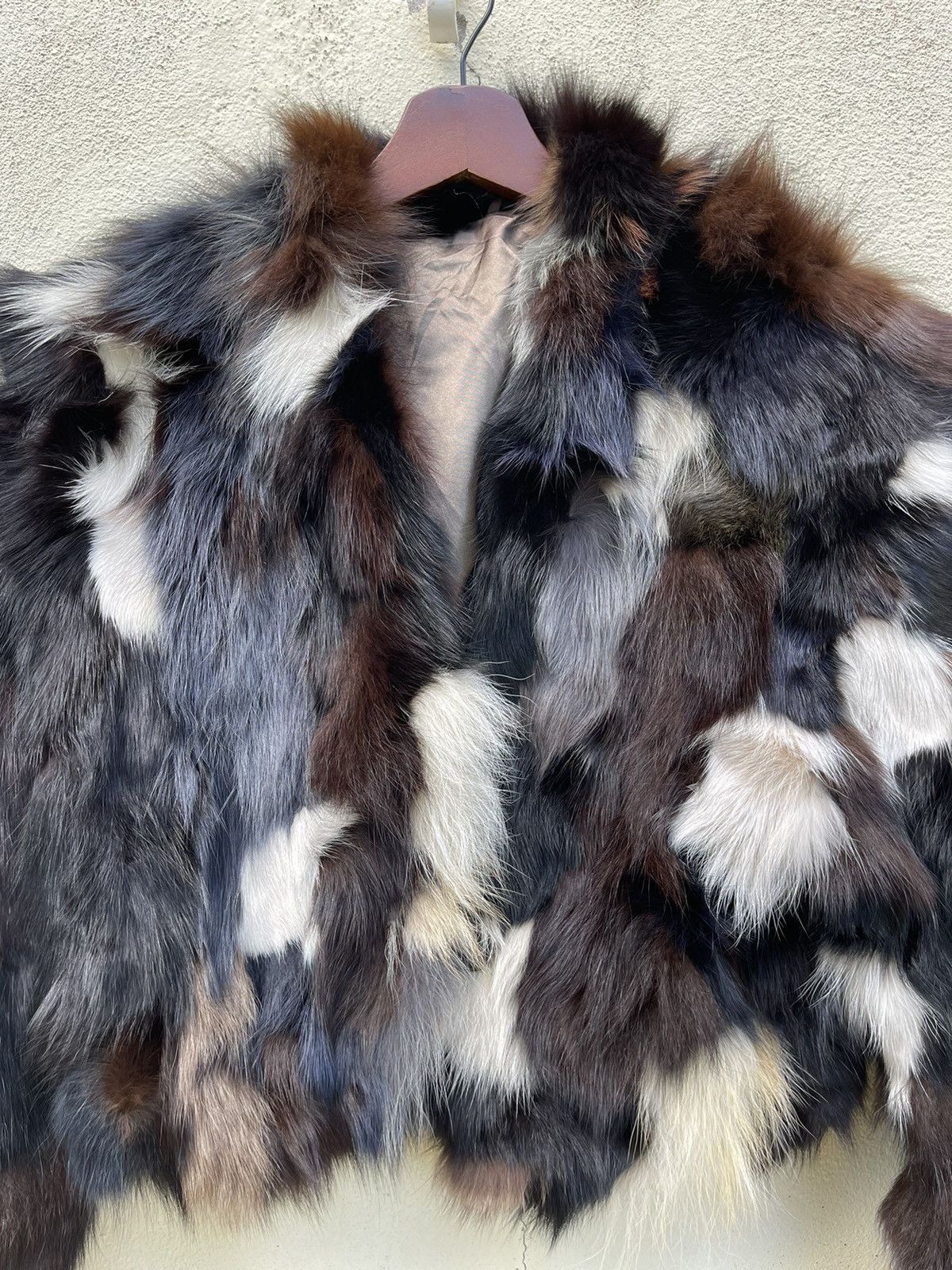 Other 🔥END SALE❌ PATCHWORK LUXURY MINK FUR CROPPED WINTER JACKET Size M / US 6-8 / IT 42-44 - 3 Thumbnail