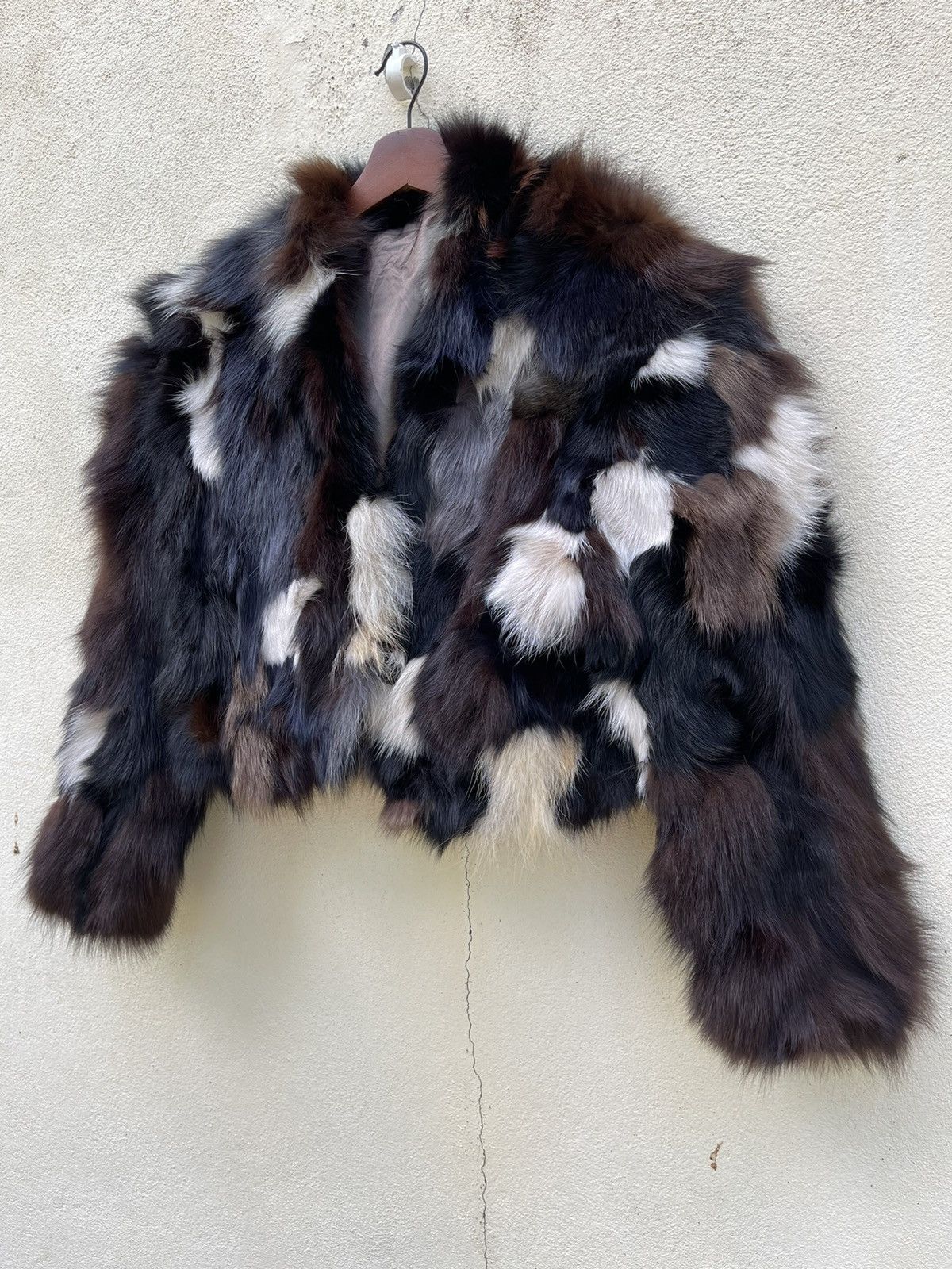 Other 🔥END SALE❌ PATCHWORK LUXURY MINK FUR CROPPED WINTER JACKET Size M / US 6-8 / IT 42-44 - 4 Thumbnail