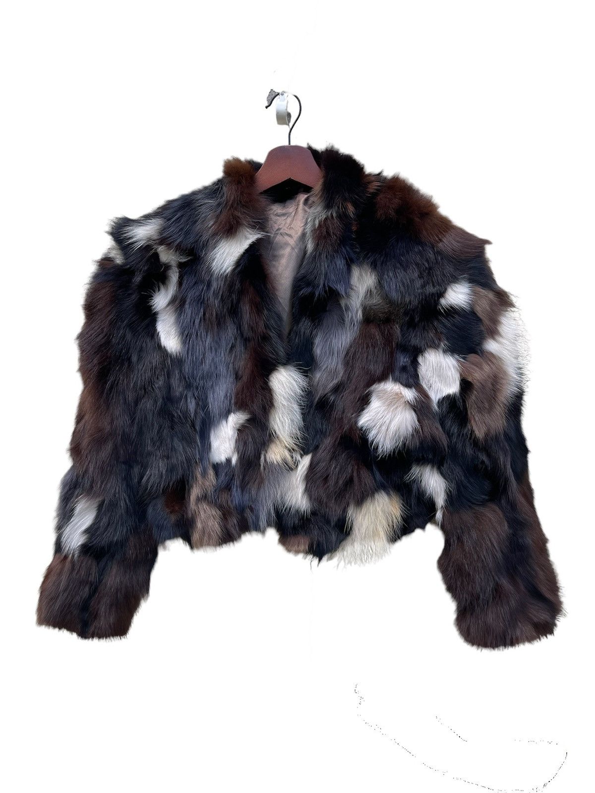 Other 🔥END SALE❌ PATCHWORK LUXURY MINK FUR CROPPED WINTER JACKET Size M / US 6-8 / IT 42-44 - 1 Thumbnail