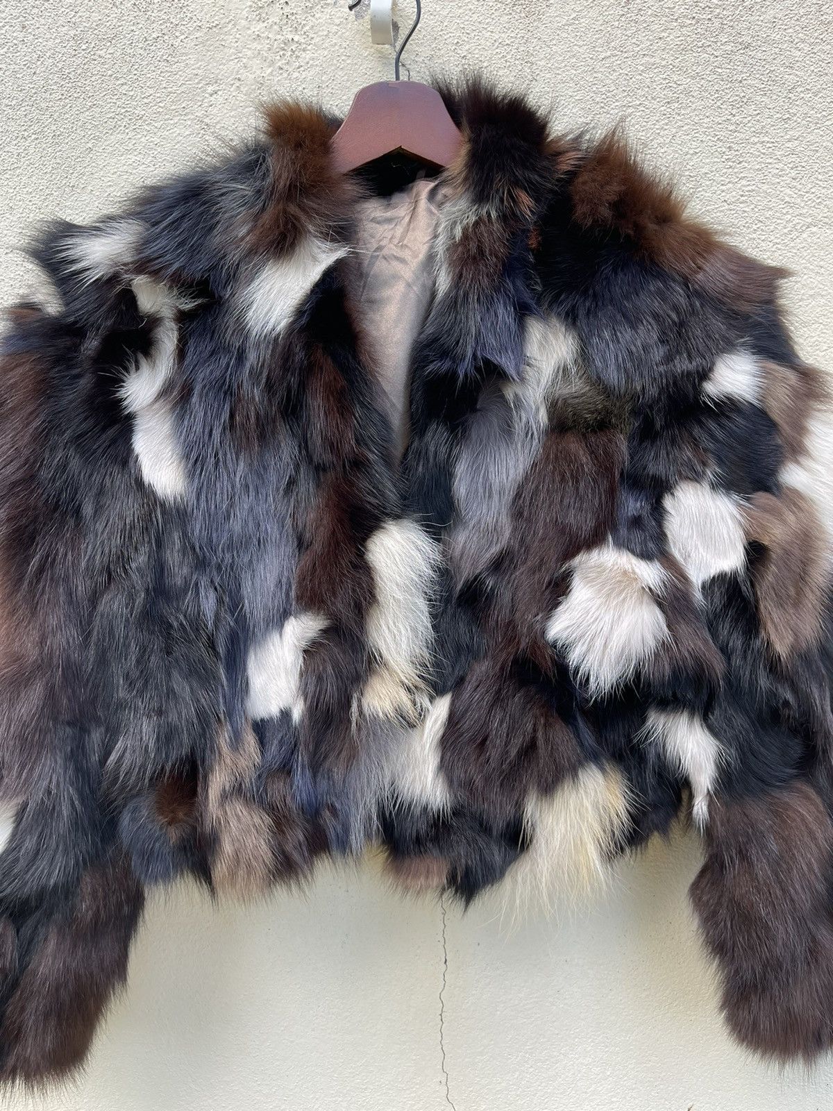 Other 🔥END SALE❌ PATCHWORK LUXURY MINK FUR CROPPED WINTER JACKET Size M / US 6-8 / IT 42-44 - 2 Thumbnail