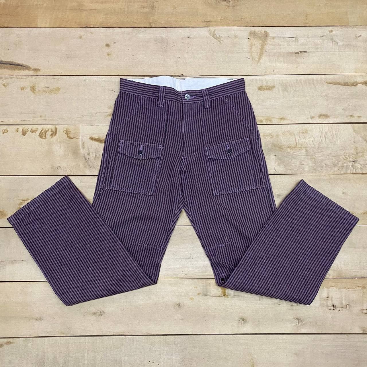 Boycott × Japanese Brand X374 BOYCOTT JAPAN HICKORY STRIPED SLIMFIT BUSH PANTS Size US 30 / EU 46 - 1 Thumbnail