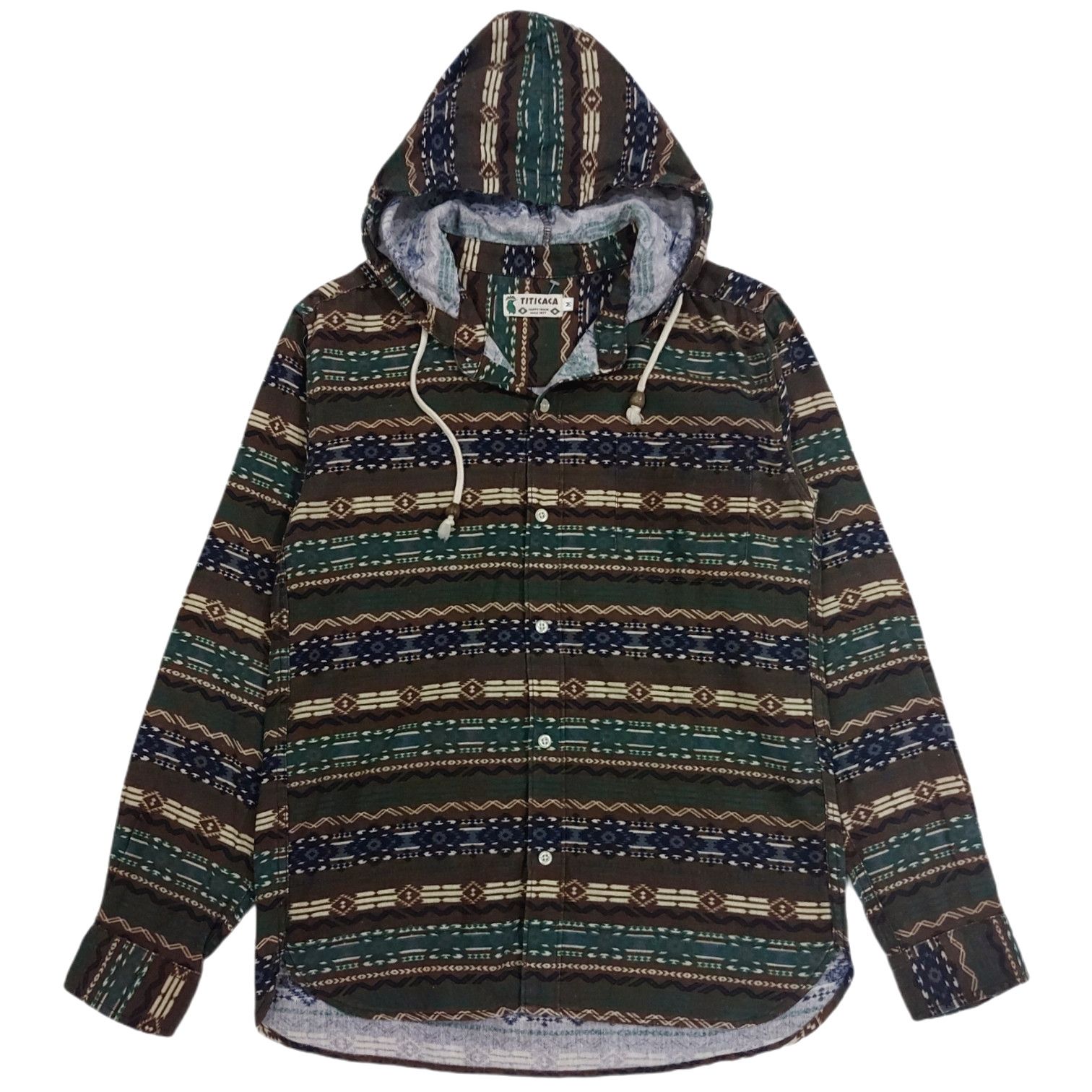 Designer × Japanese Brand RARE! TITICACA JAPANESE BRAND TRIBAL NATIVE HOODIE SHIRT Size US S / EU 44-46 / 1 - 1 Thumbnail