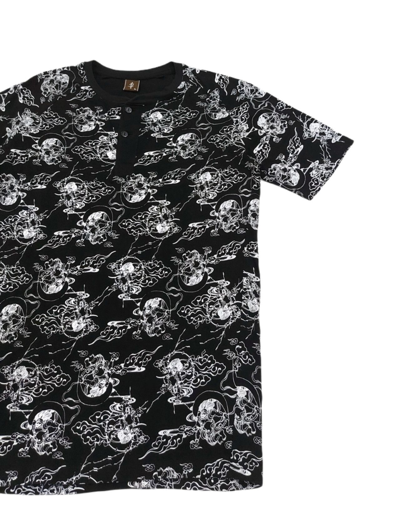 Japanese Brand RARE! JAPANESE BRAND SUKAJAN HENLEYS "FUJIN & RAIJIN" Size US M / EU 48-50 / 2 - 3 Thumbnail