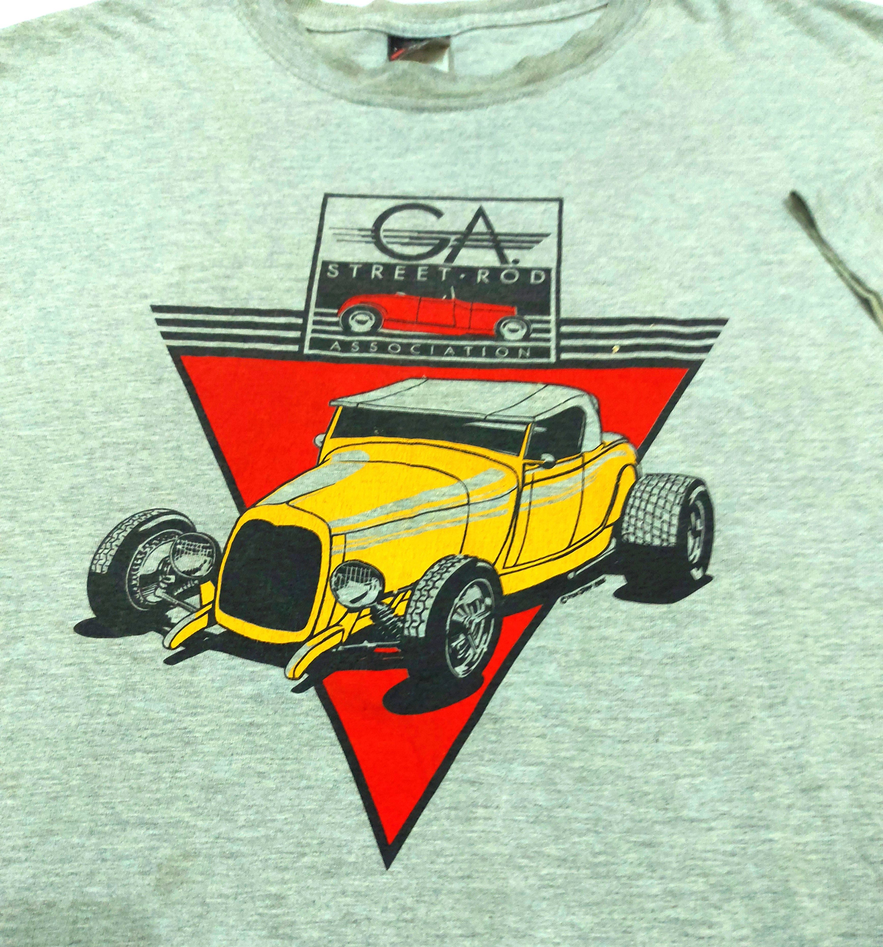 Hanes × Vintage RARE! VTG Y2K HANES "GA STREET ROD ASSOCIATION" Size US XXL / EU 58 / 5 - 2 Thumbnail