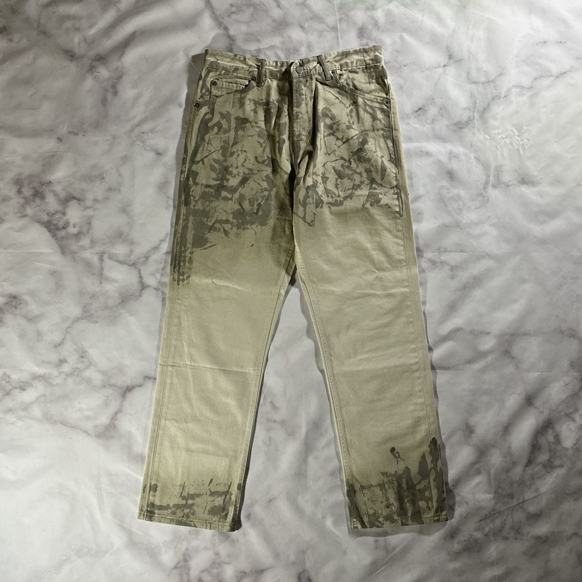image of A Cold Wall x Samuel Ross Beige Corrosion Denim, Men's (Size 32)