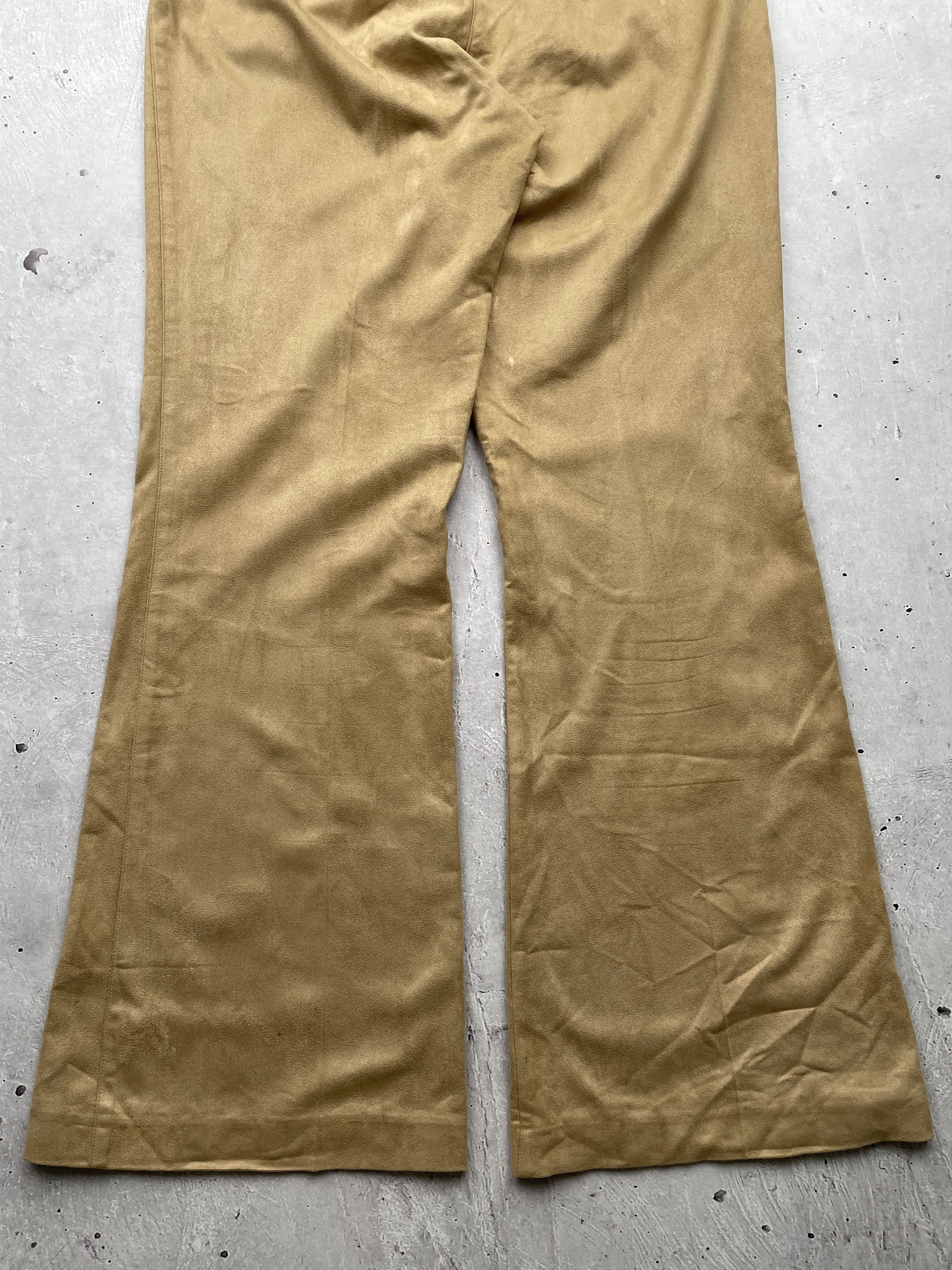 Genuine Leather × Japanese Brand × Vintage Vintage Leather Suede Flared Bondage Pants Size 32" / US 10 / IT 46 - 6 Thumbnail