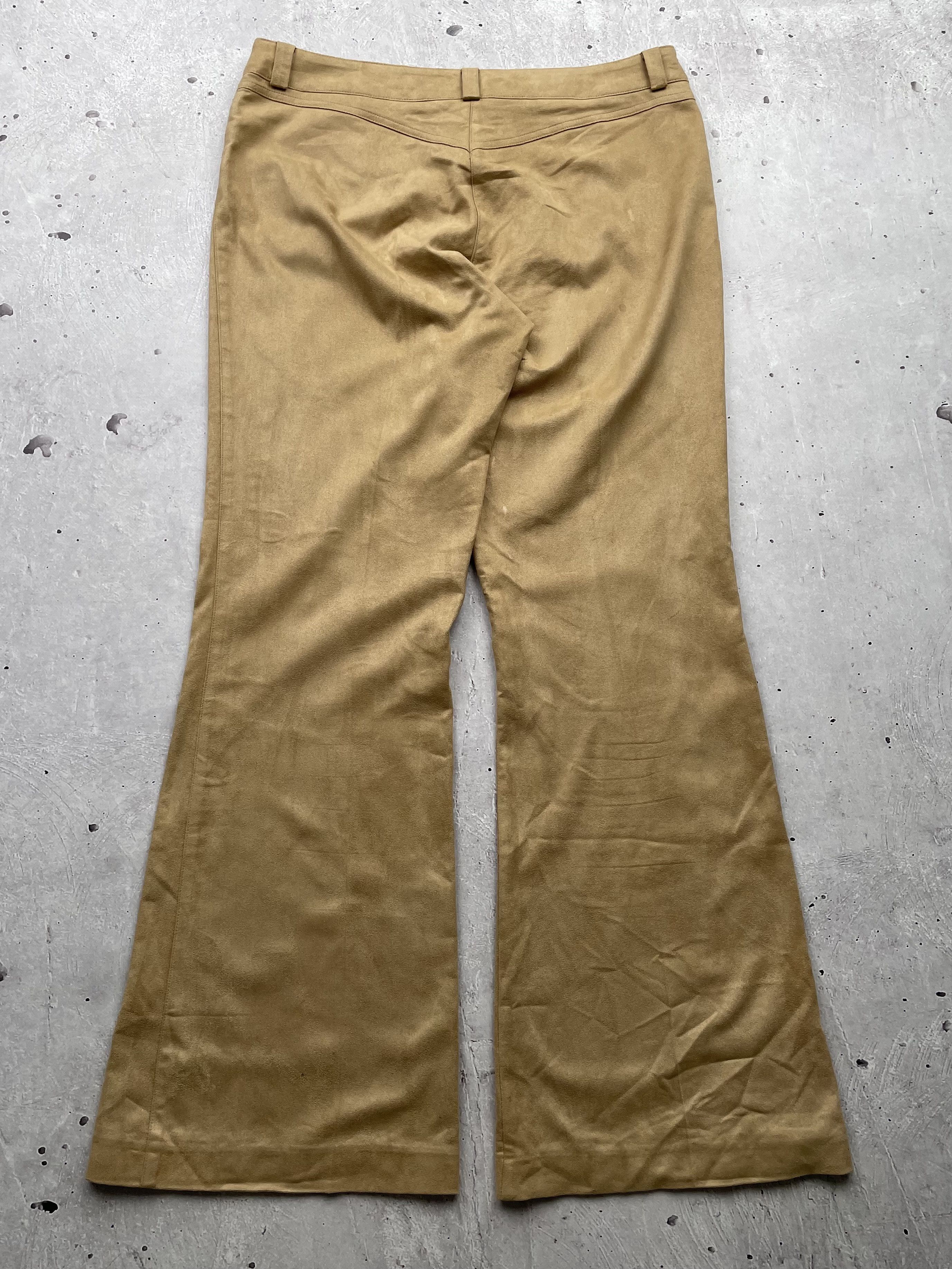 Genuine Leather × Japanese Brand × Vintage Vintage Leather Suede Flared Bondage Pants Size 32" / US 10 / IT 46 - 4 Thumbnail