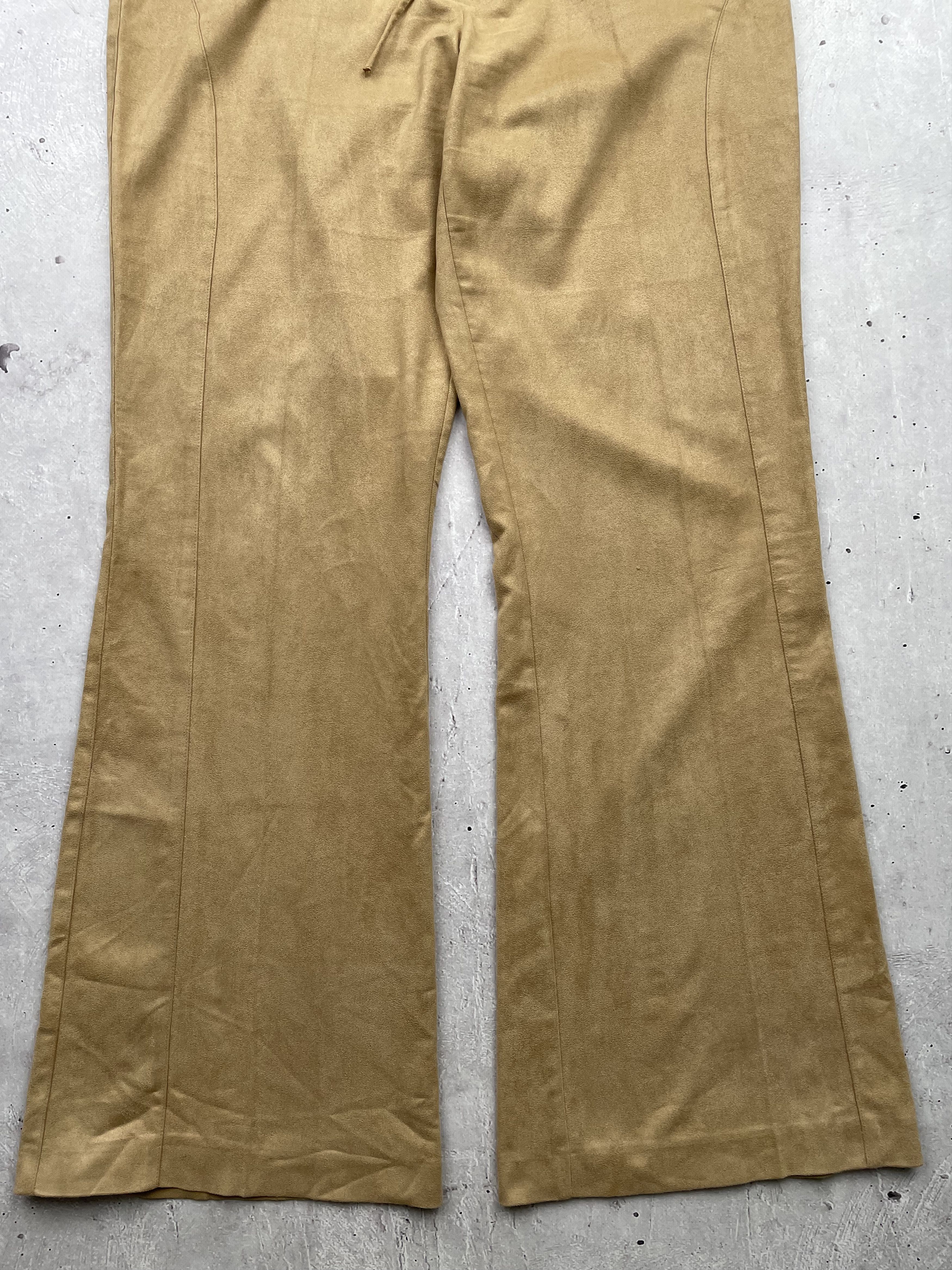 Genuine Leather × Japanese Brand × Vintage Vintage Leather Suede Flared Bondage Pants Size 32" / US 10 / IT 46 - 3 Thumbnail