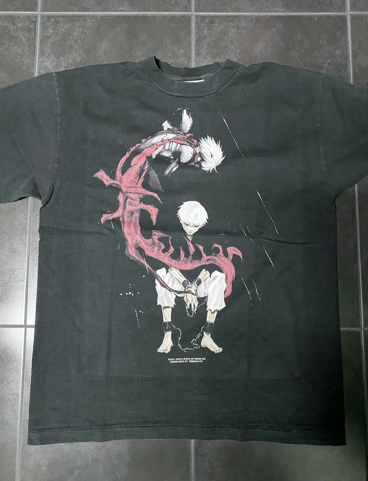 image of Comics Tokyo Ghoul Bootleg Tee L XL Streetwear Manga Anime in Black, Men's (Size 2XL)