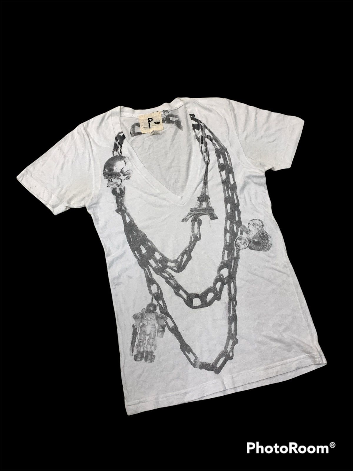 Other SKULL CHAIN NECKLACE PRINT SHIRT FRANCE Size US XS / EU 42 / 0 - 1 Thumbnail