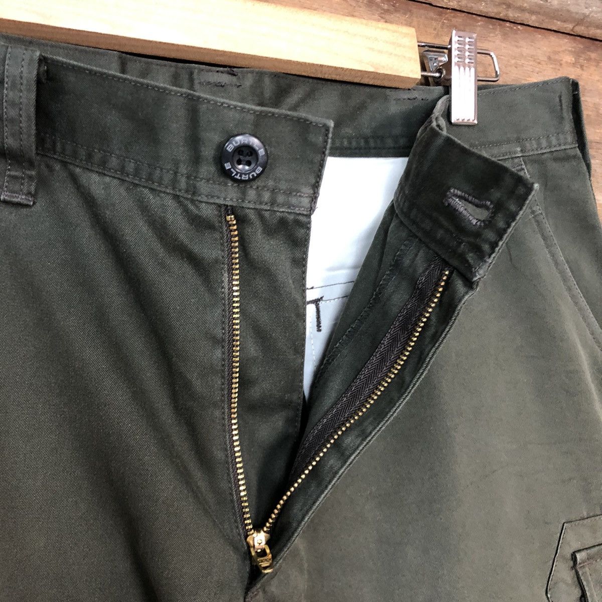 Japanese Brand DLL Burtle Green Multipocket Tactical Cargo Pants #c989 Size US 33 - 9 Thumbnail