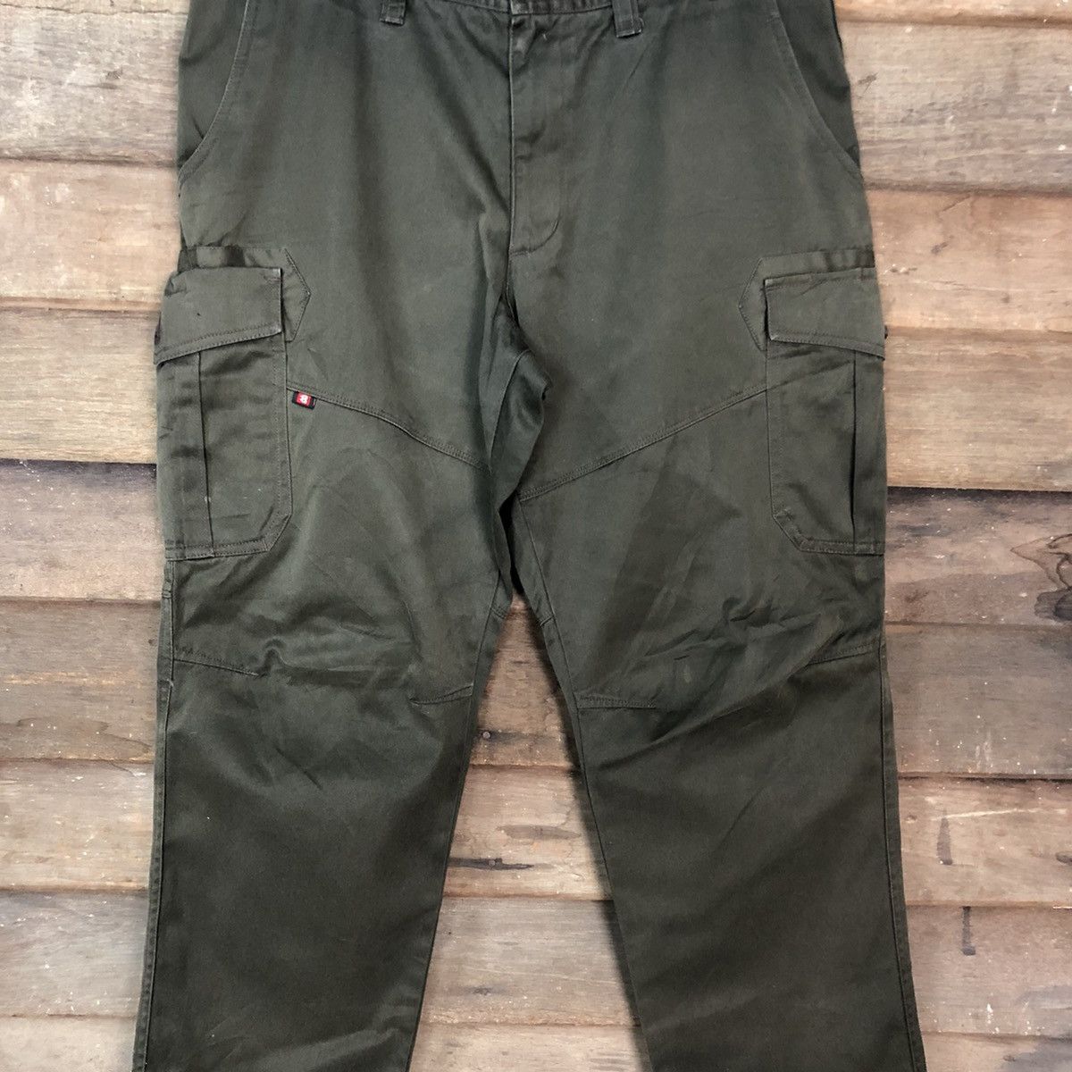 Japanese Brand DLL Burtle Green Multipocket Tactical Cargo Pants #c989 Size US 33 - 4 Thumbnail