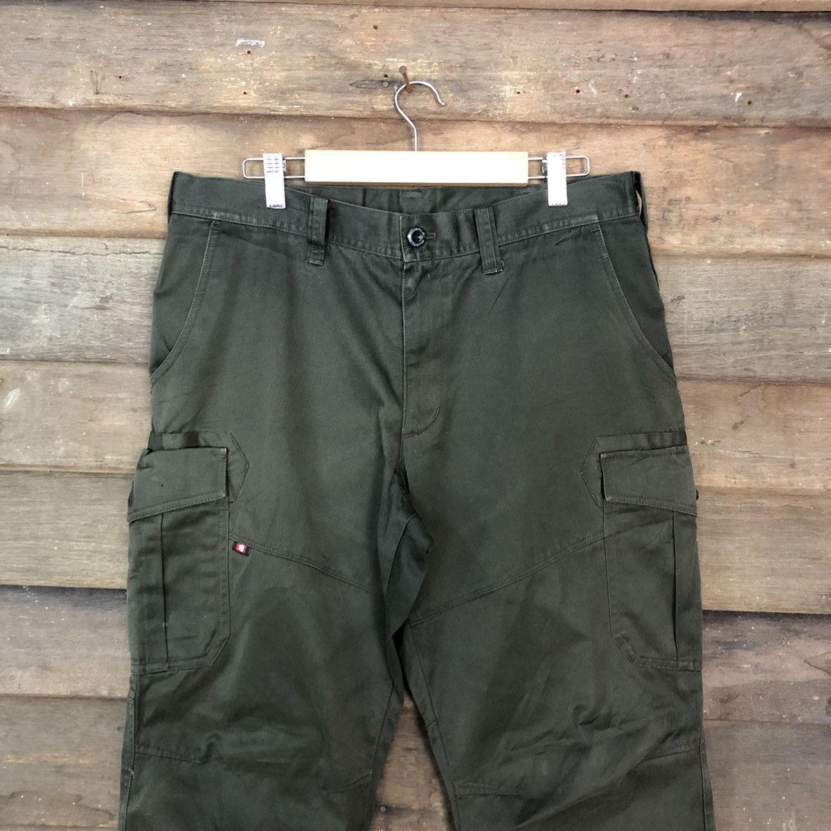 Japanese Brand DLL Burtle Green Multipocket Tactical Cargo Pants #c989 Size US 33 - 2 Thumbnail