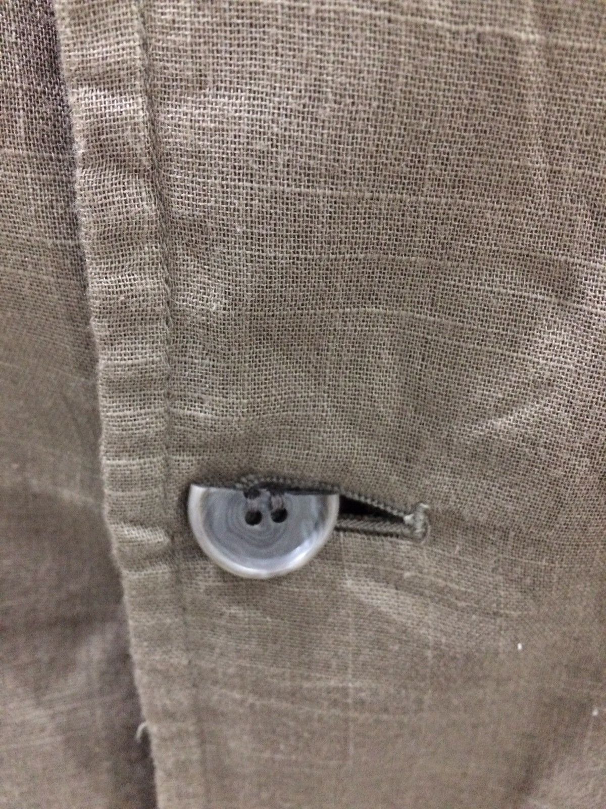 Issey Miyake 1 mile Plantation By Issey Miyake Olive Green Shirt Button Size US M / EU 48-50 / 2 - 3 Thumbnail