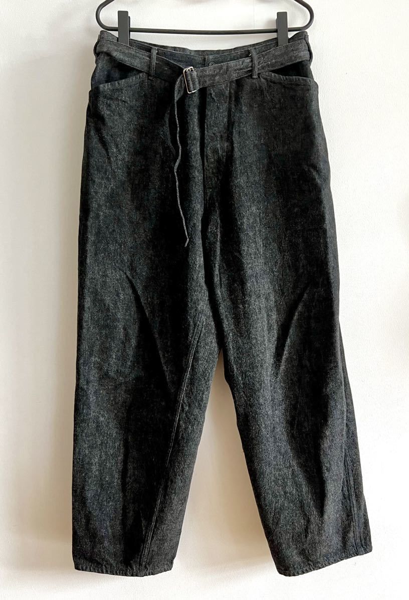 Comoli × Japanese Brand 2021SS Comoli Belted Denim Pants Black/Ecru 3 |  Grailed