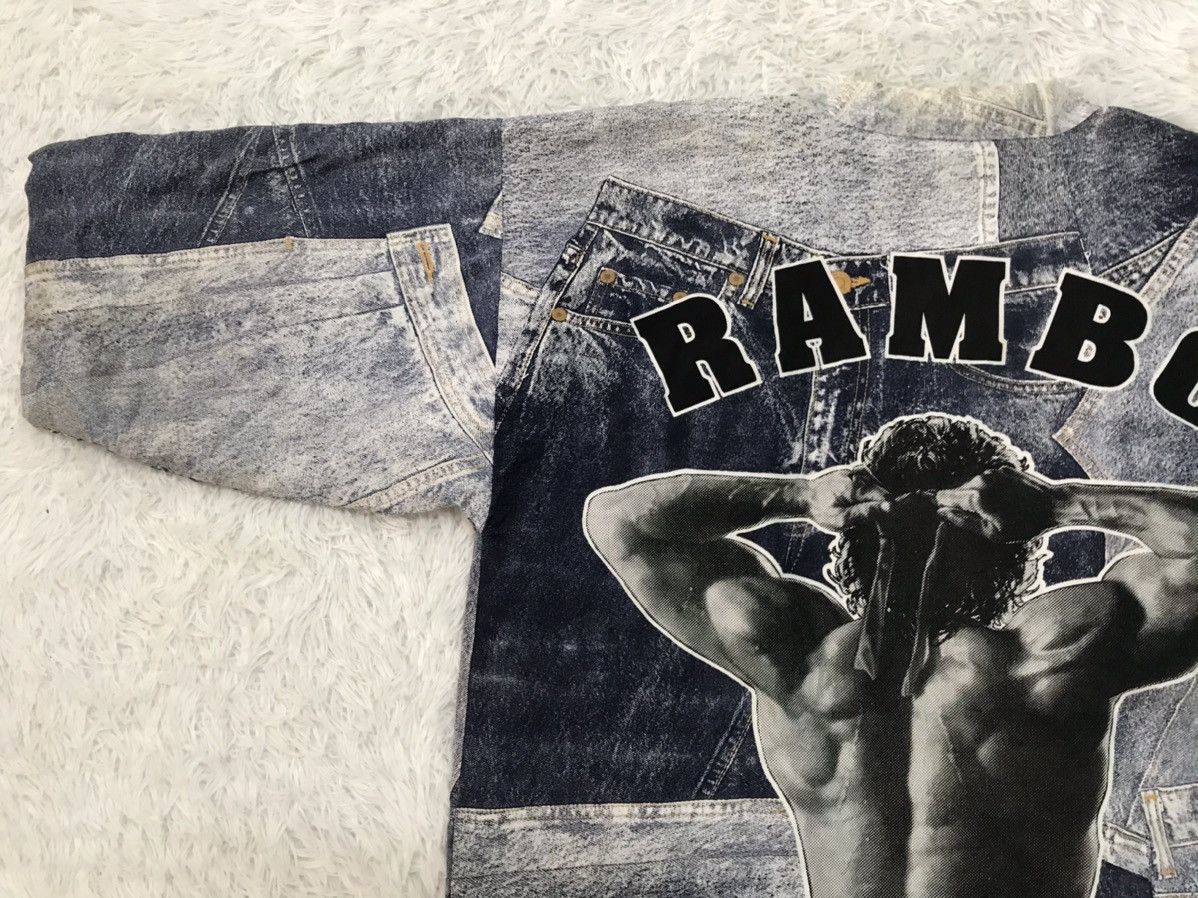 Vintage Vtg Rambo Printed 1988 Carolco Kimono Cardigan Size US L / EU 52-54 / 3 - 9 Thumbnail