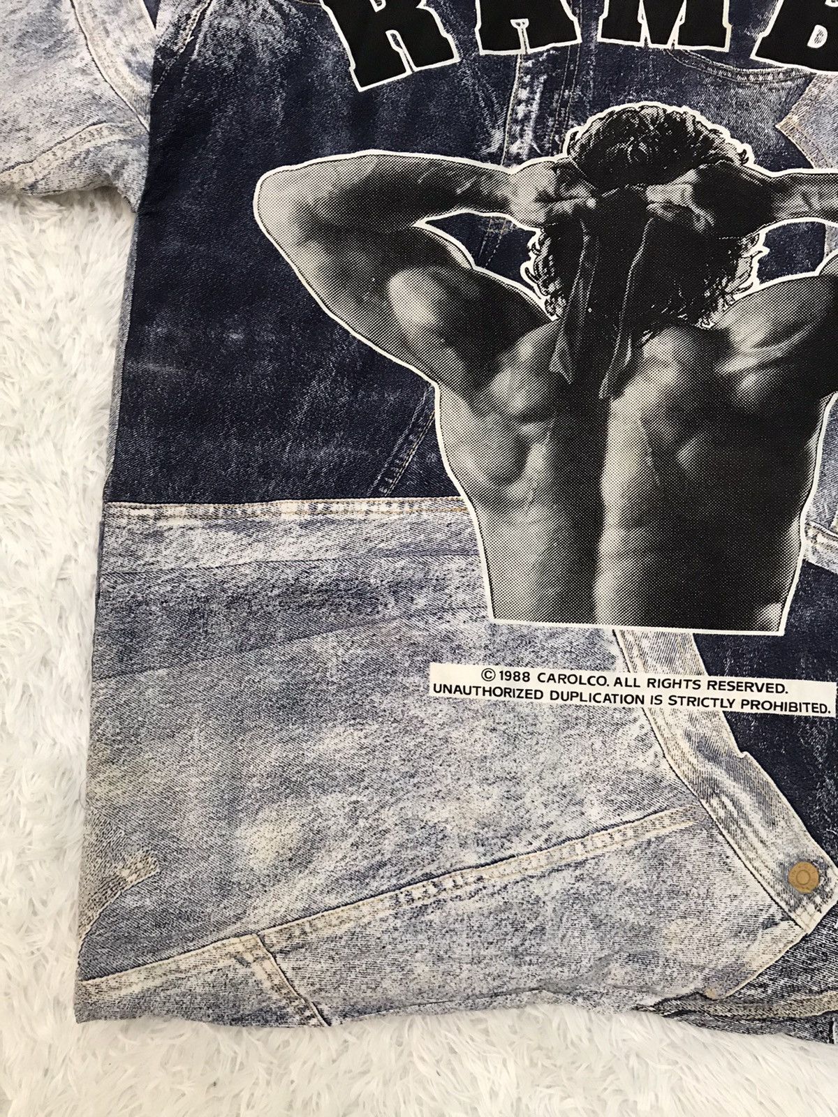 Vintage Vtg Rambo Printed 1988 Carolco Kimono Cardigan Size US L / EU 52-54 / 3 - 11 Thumbnail