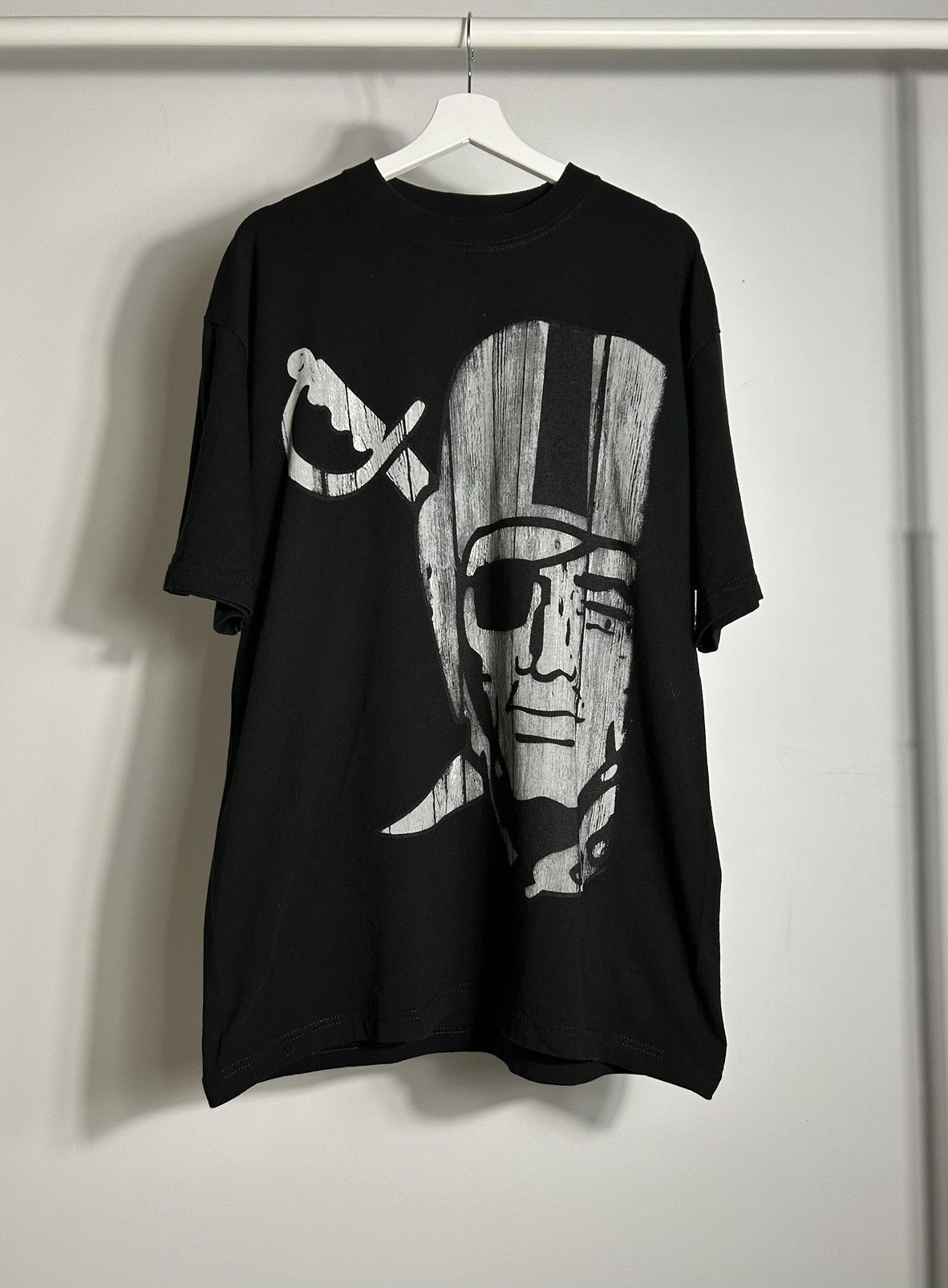 Vintage Oakland Raiders All Over Print T Shirt -   Israel