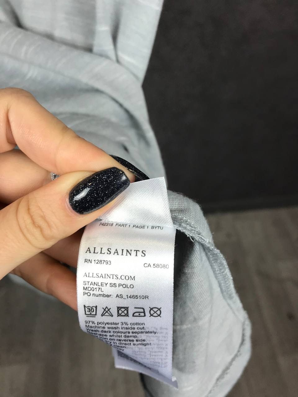 Allsaints Allsaints luxury streetwear polo tee Size US L / EU 52-54 / 3 - 5 Thumbnail