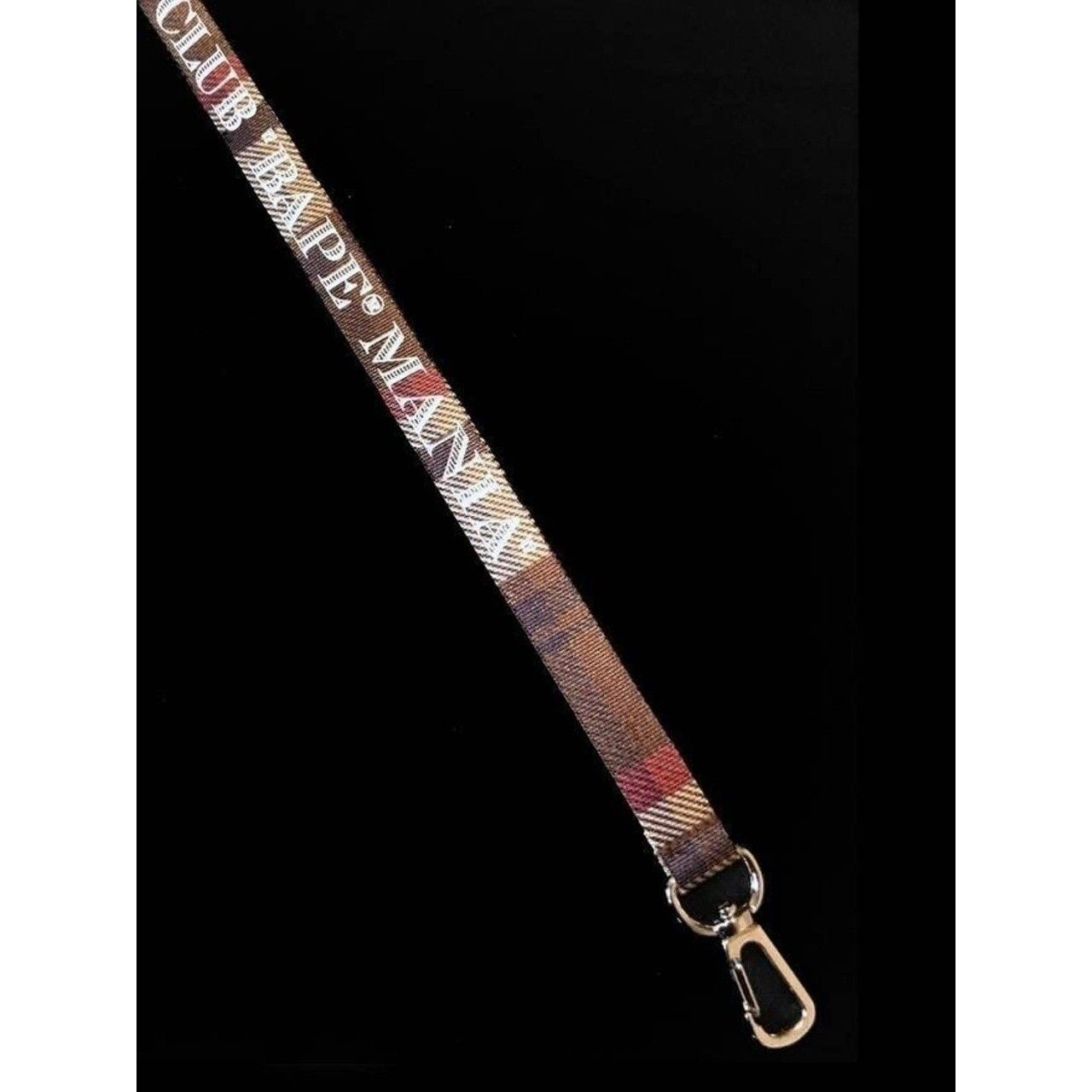 Pre-owned Bape X Vintage Bape Mania Lanyard Neck Strap Keychain Necklace In Burgundy