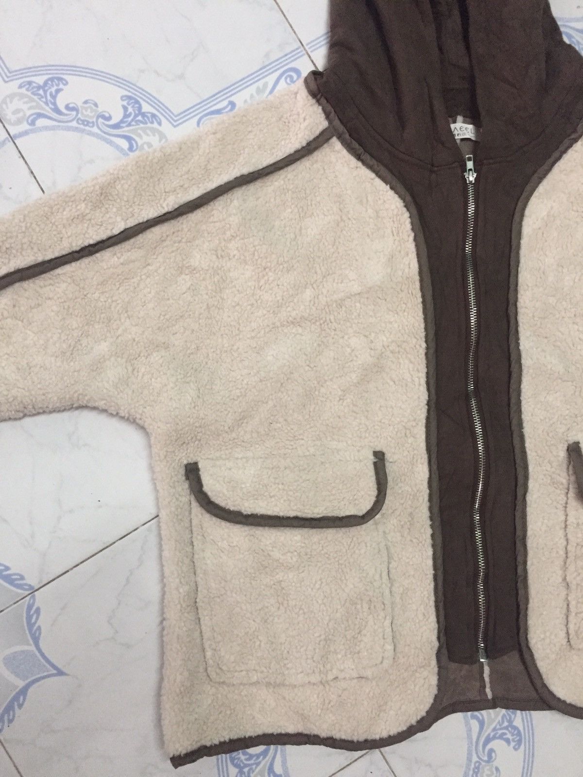 Japanese Brand RARE Design Chaeel Inside Out Fleece Zipper Hoodie Jacket Size US M / EU 48-50 / 2 - 3 Thumbnail