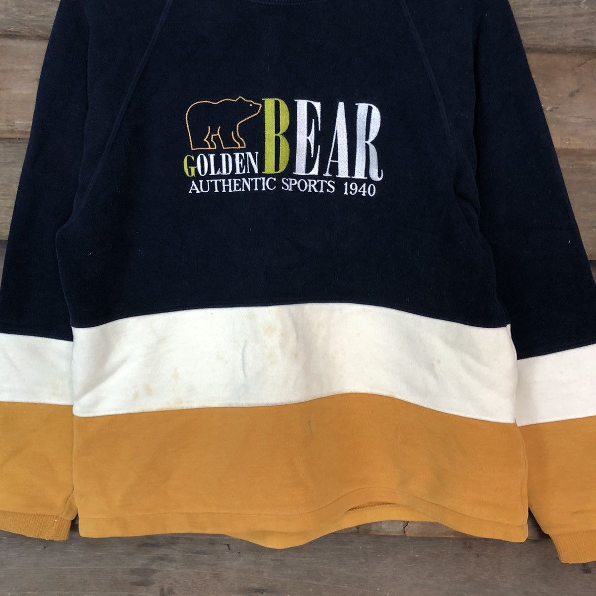 Golden Bear × Japanese Brand × Vintage Golden Bear Blue Sweatshirt #3882 Size US M / EU 48-50 / 2 - 8 Thumbnail