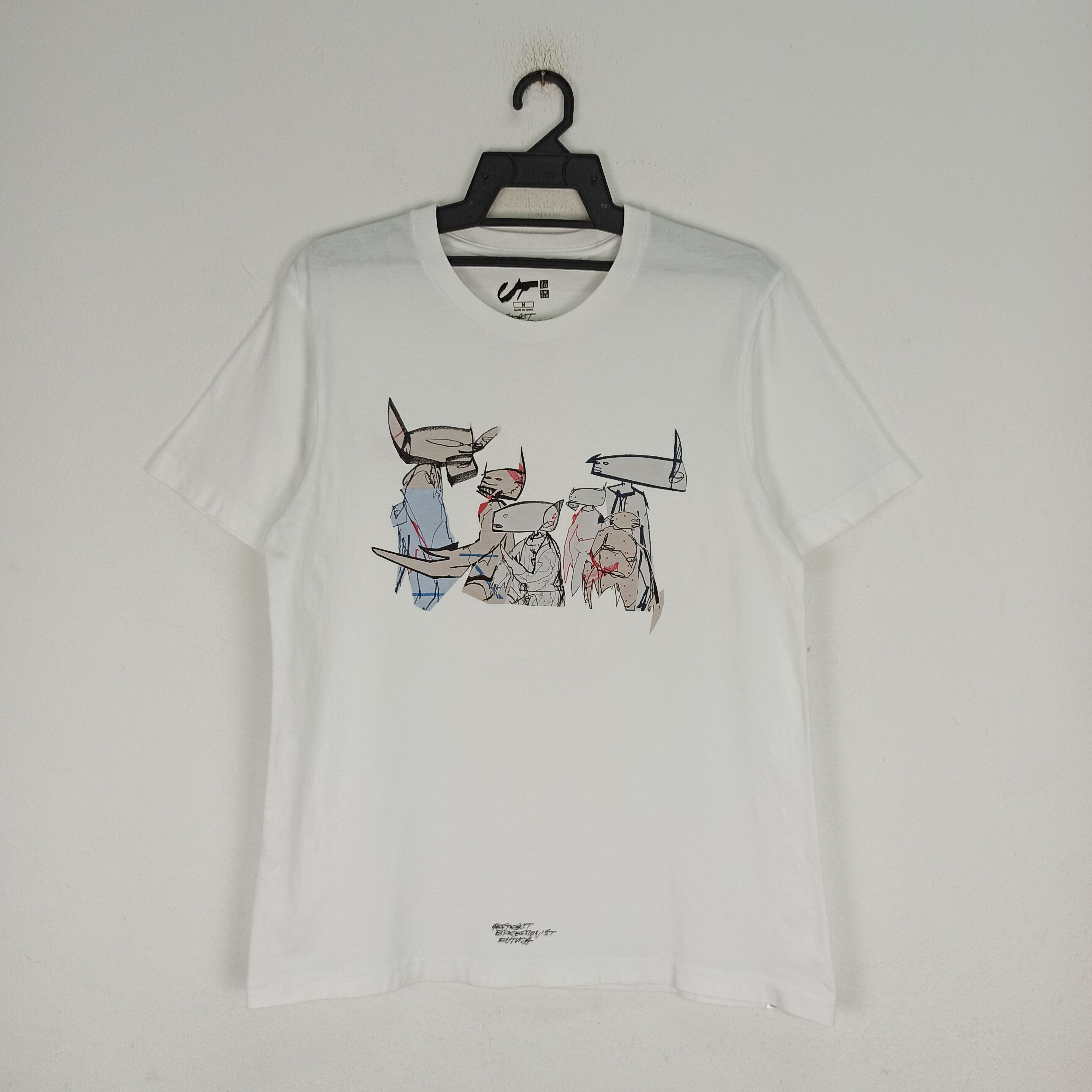 image of Art Futura X Uniqlo White Tshirt, Men's (Size Medium)