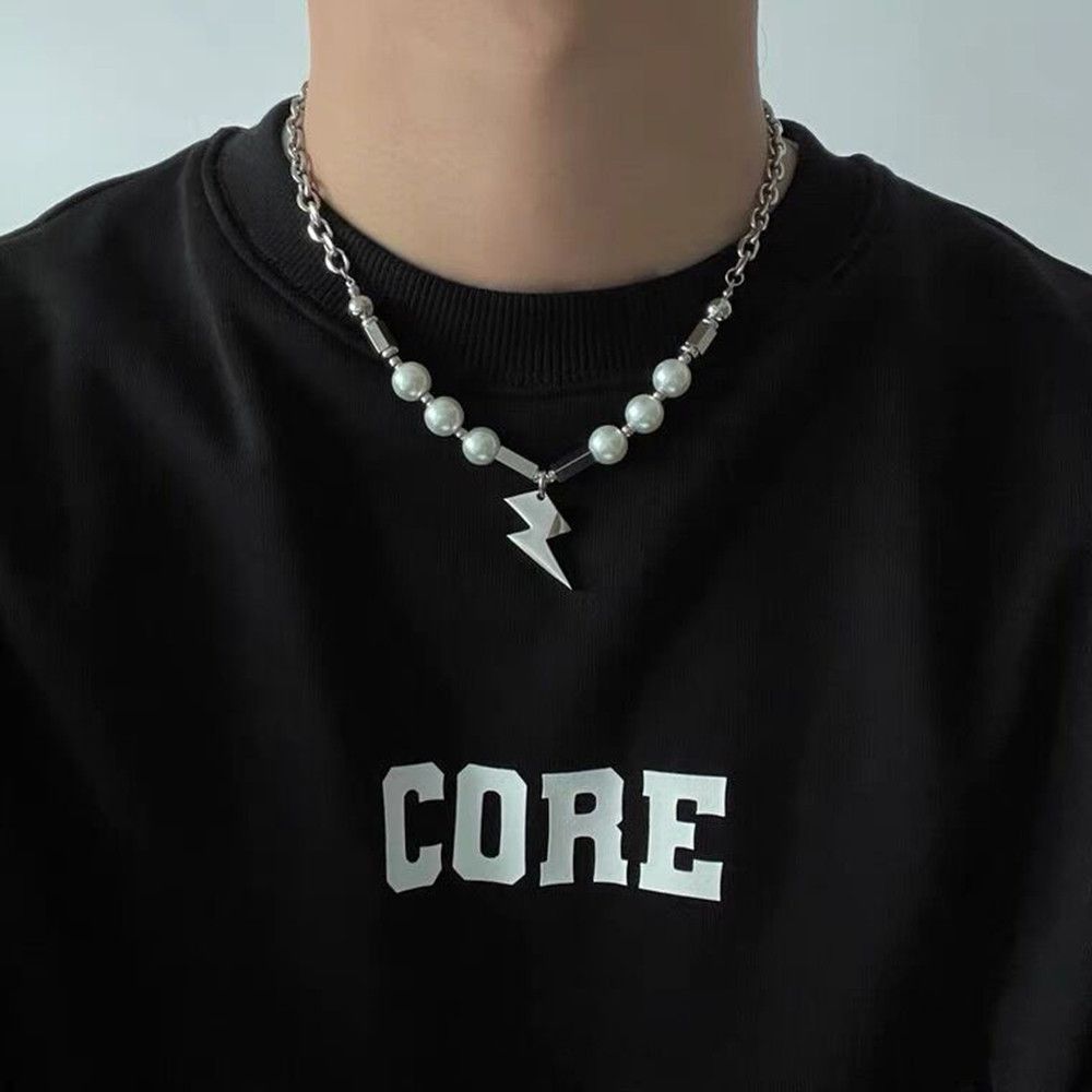 Jewelry Lightning Chain Pearl Pendant Necklaces Size ONE SIZE - 2 Thumbnail