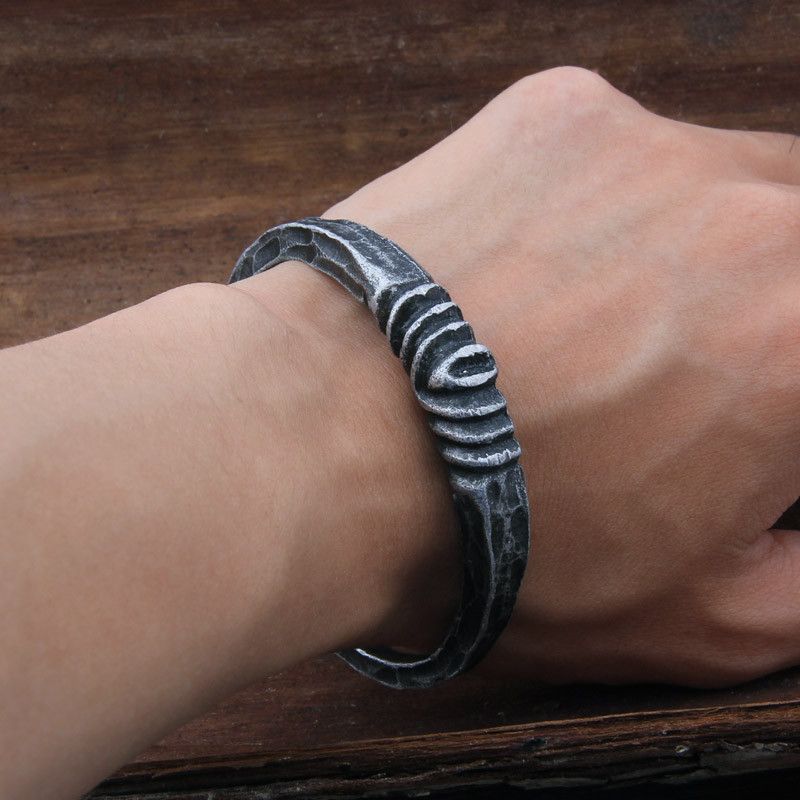 Jewelry 316L Stainless Steel Deep Twist Bangle Bracelet Size ONE SIZE - 4 Thumbnail