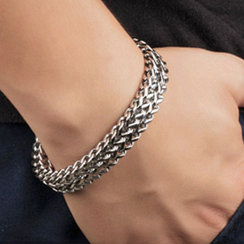 Jewelry 10MM Wide Hand Chain Bracelets Size ONE SIZE - 2 Thumbnail