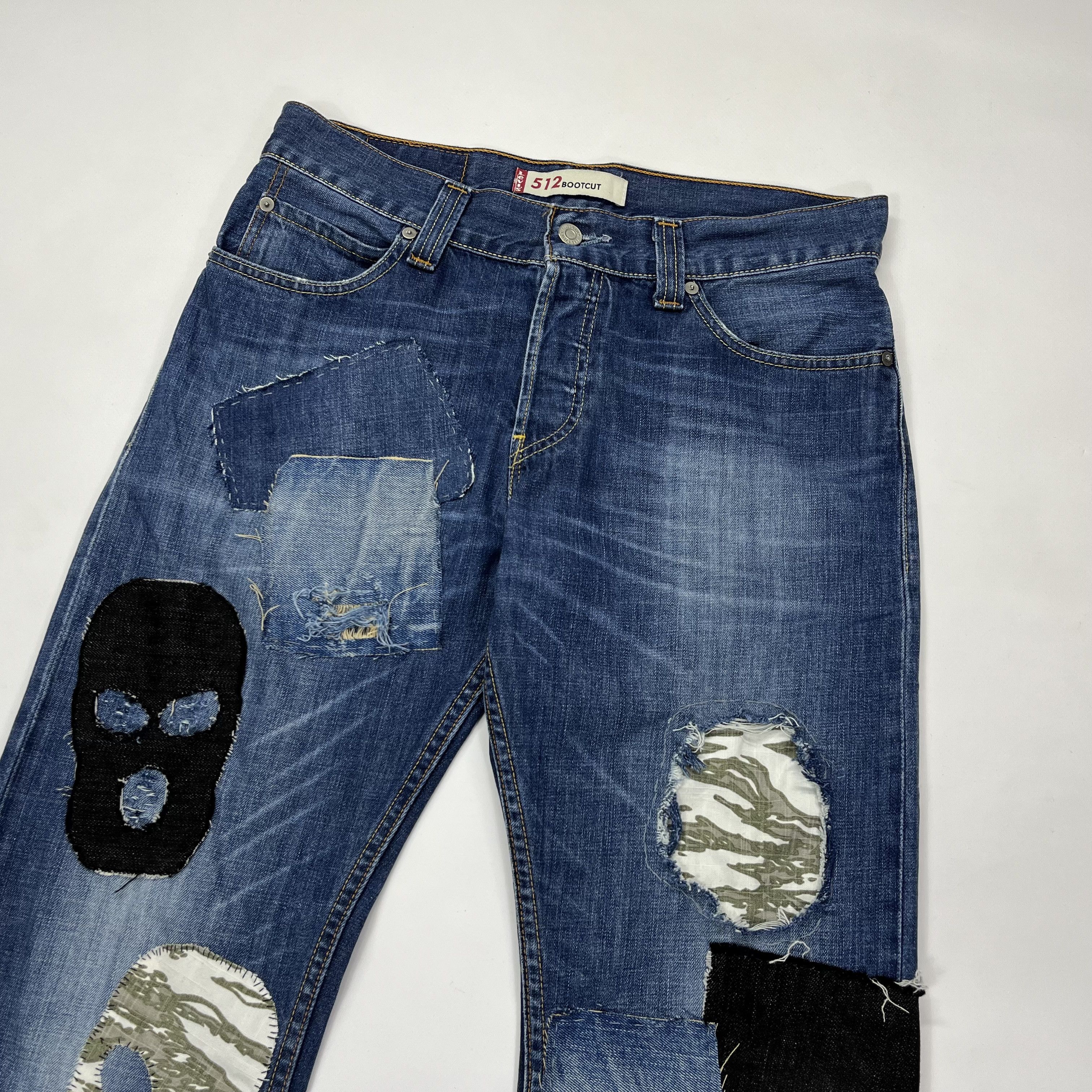 Levi's Levis Vintage Custom Reworked Patchwork Flared Bootcut Jeans Size US 32 / EU 48 - 2 Thumbnail