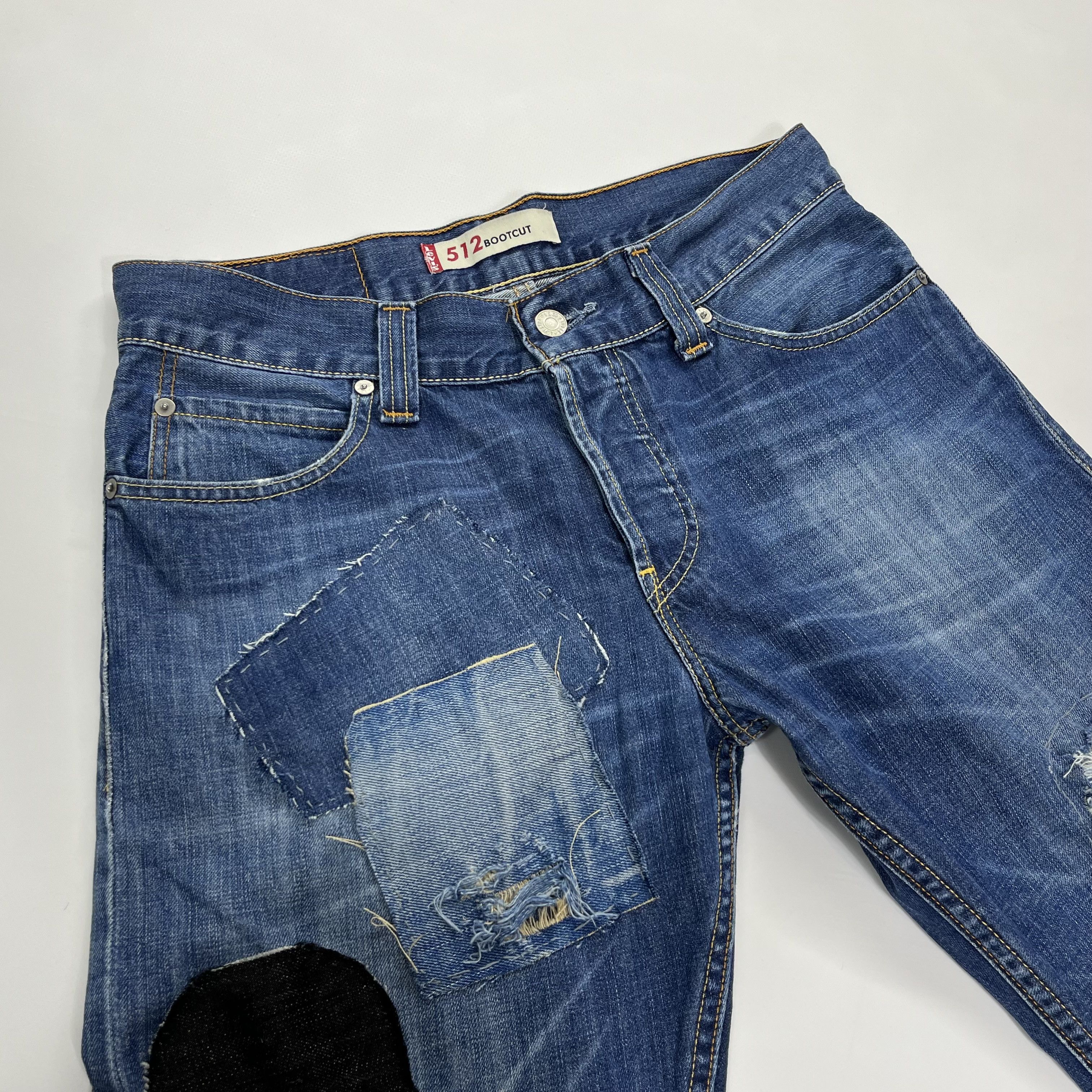 Levi's Levis Vintage Custom Reworked Patchwork Flared Bootcut Jeans Size US 32 / EU 48 - 3 Thumbnail