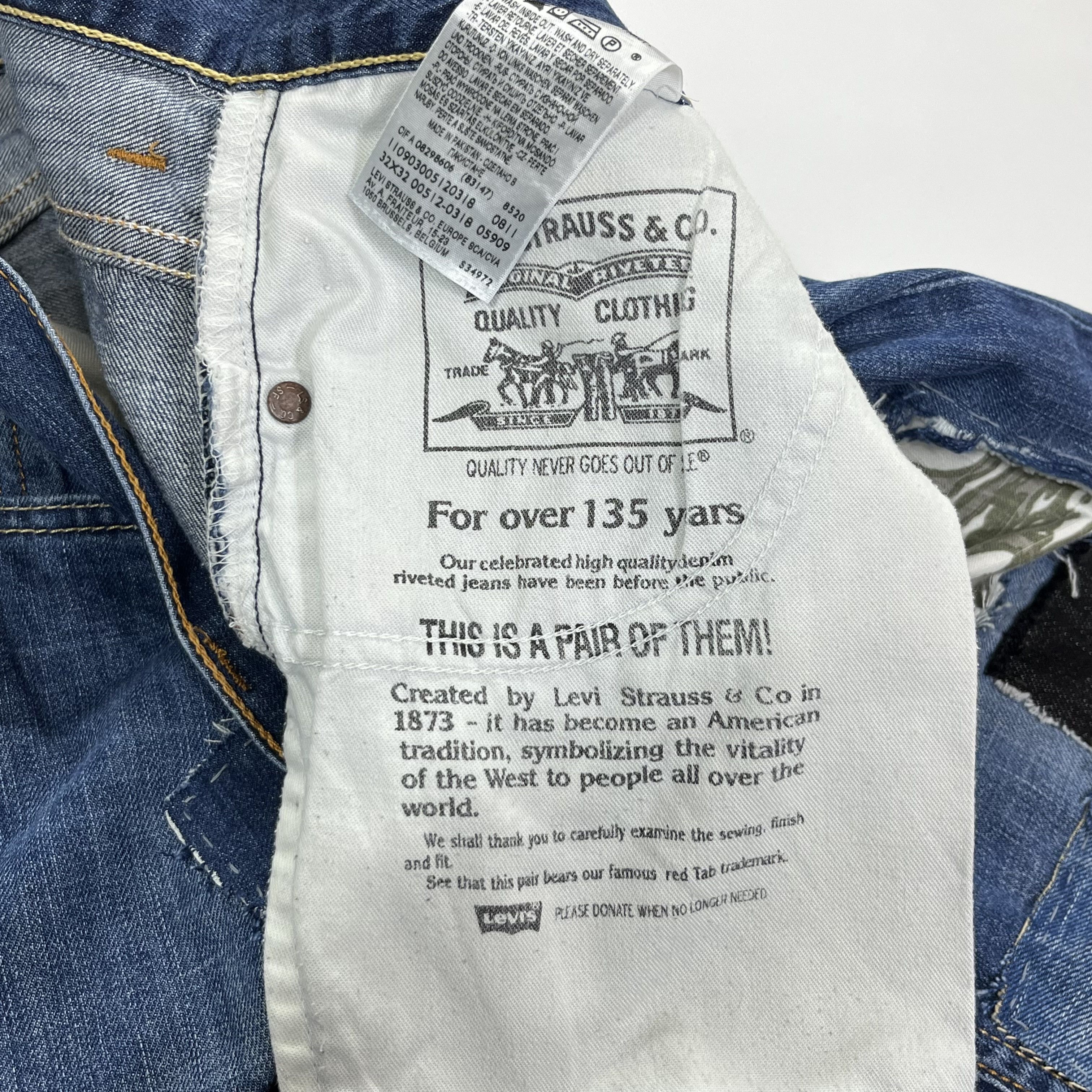Levi's Levis Vintage Custom Reworked Patchwork Flared Bootcut Jeans Size US 32 / EU 48 - 11 Thumbnail