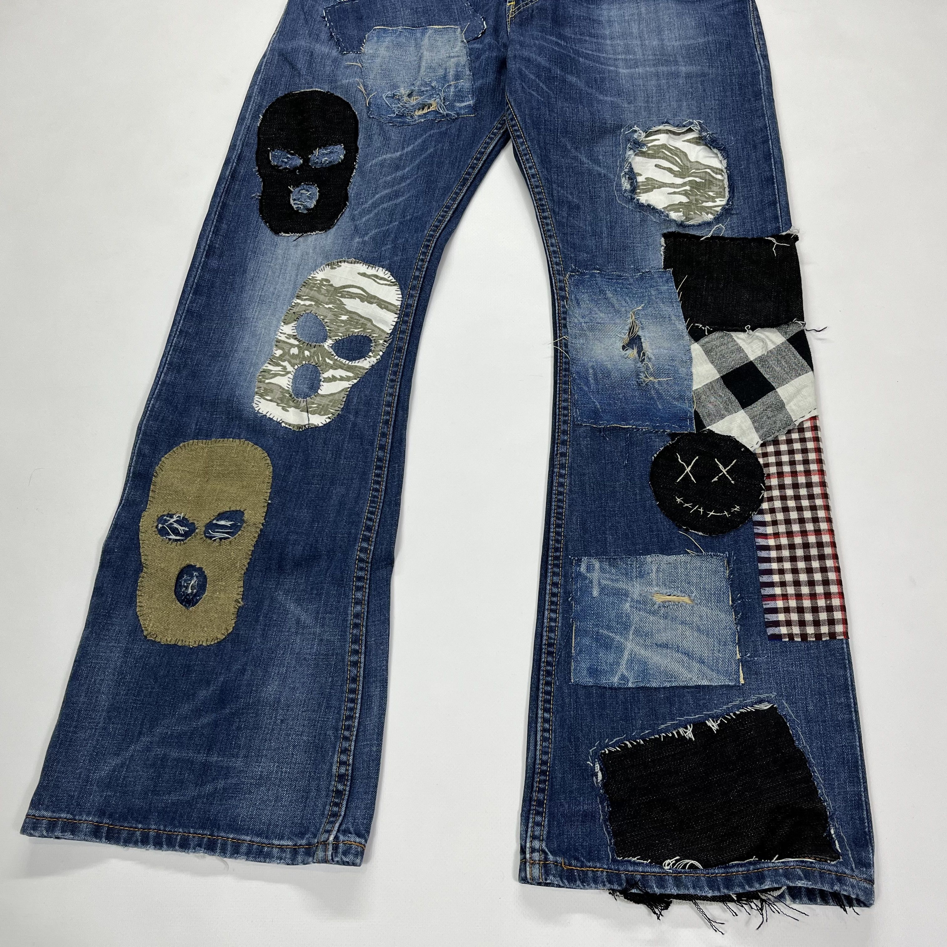 Levi's Levis Vintage Custom Reworked Patchwork Flared Bootcut Jeans Size US 32 / EU 48 - 6 Thumbnail