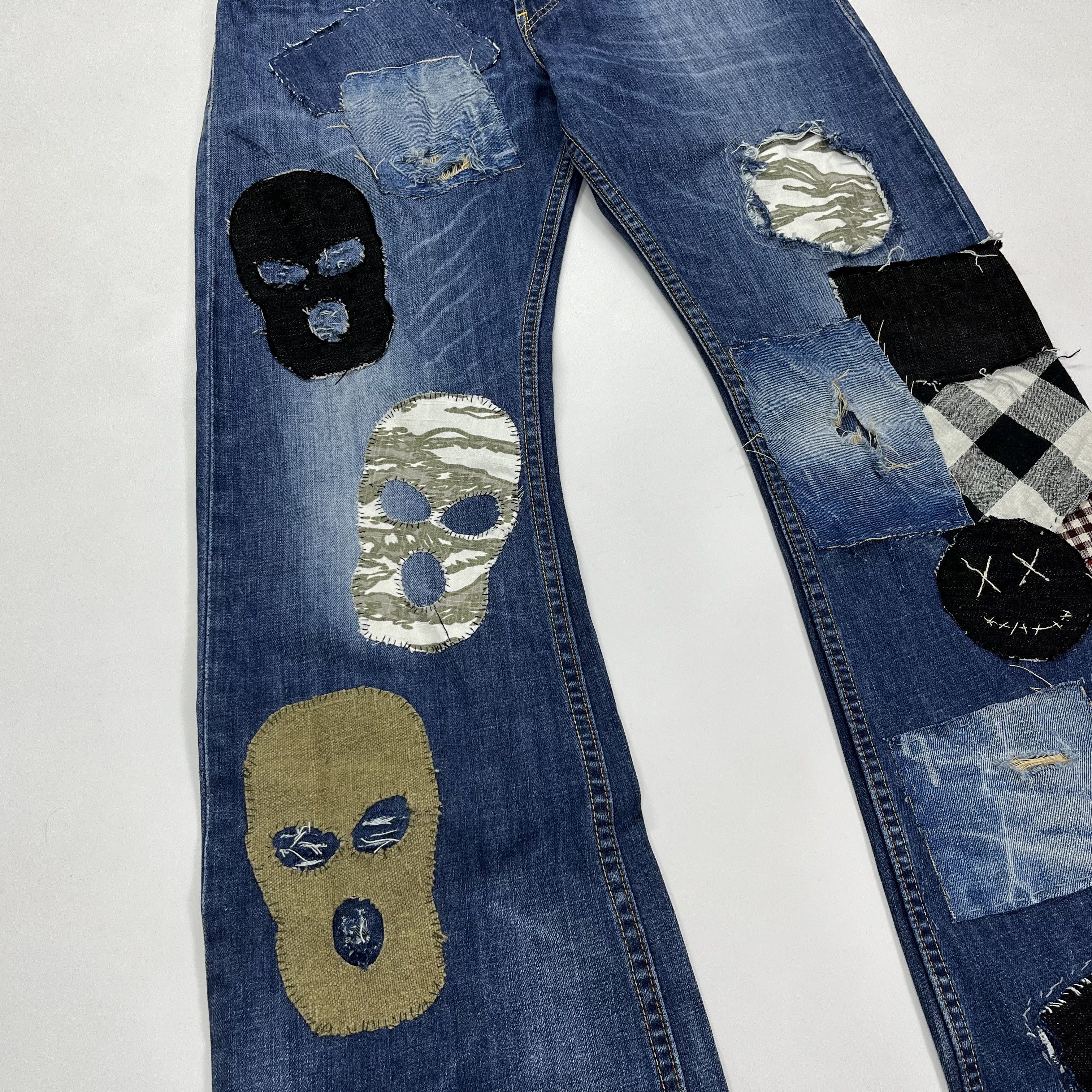 Levi's Levis Vintage Custom Reworked Patchwork Flared Bootcut Jeans Size US 32 / EU 48 - 7 Thumbnail