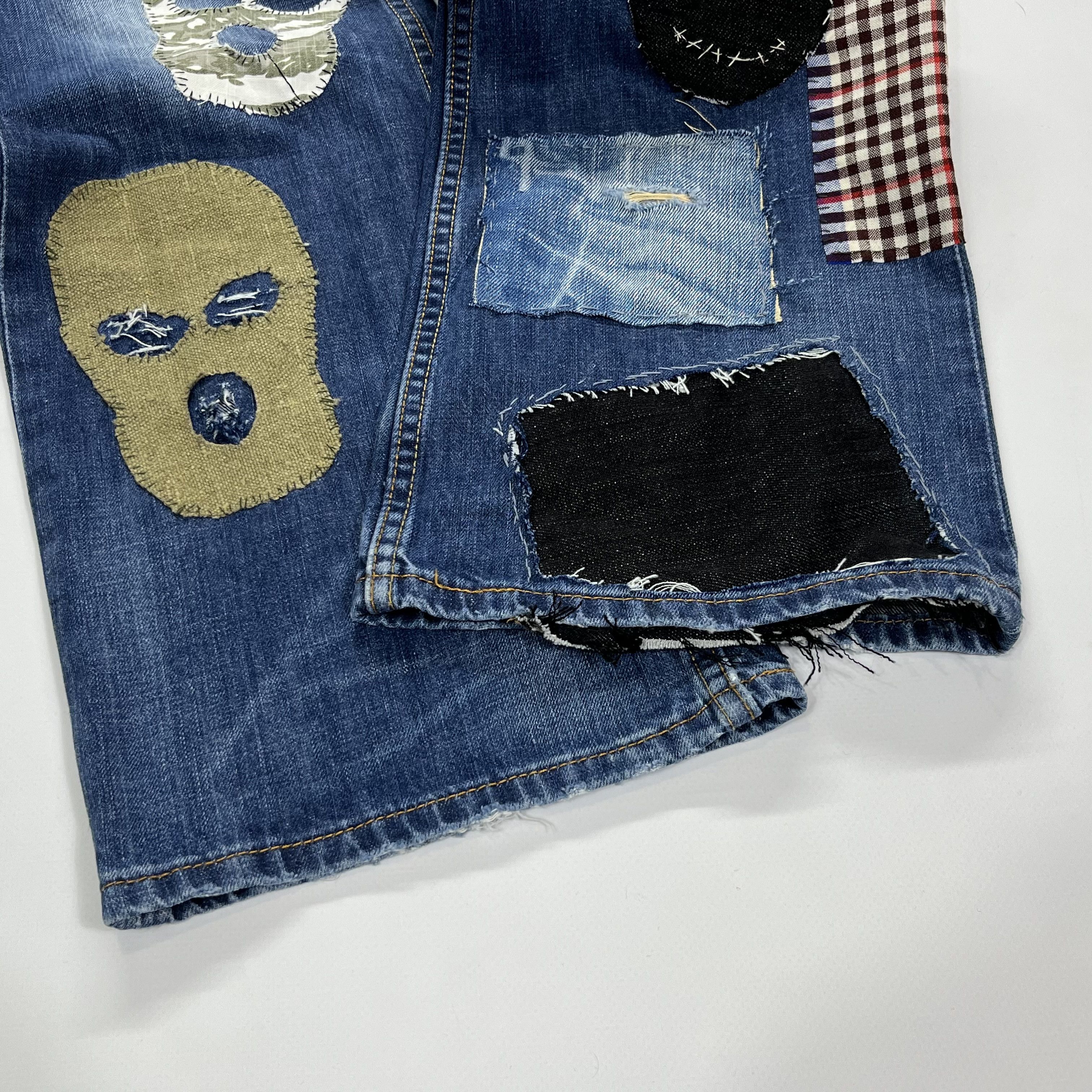 Levi's Levis Vintage Custom Reworked Patchwork Flared Bootcut Jeans Size US 32 / EU 48 - 9 Thumbnail