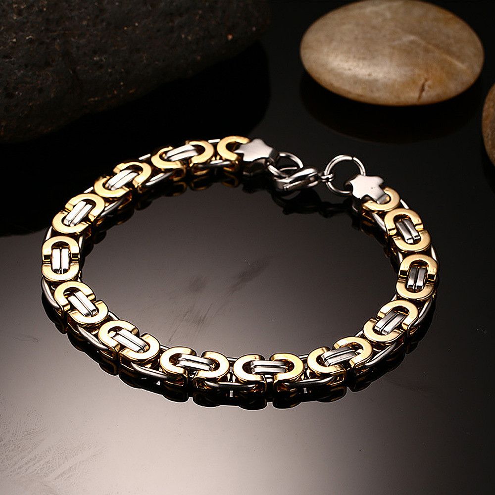 Jewelry 8.5MM Gold Bracelet Size ONE SIZE - 1 Thumbnail