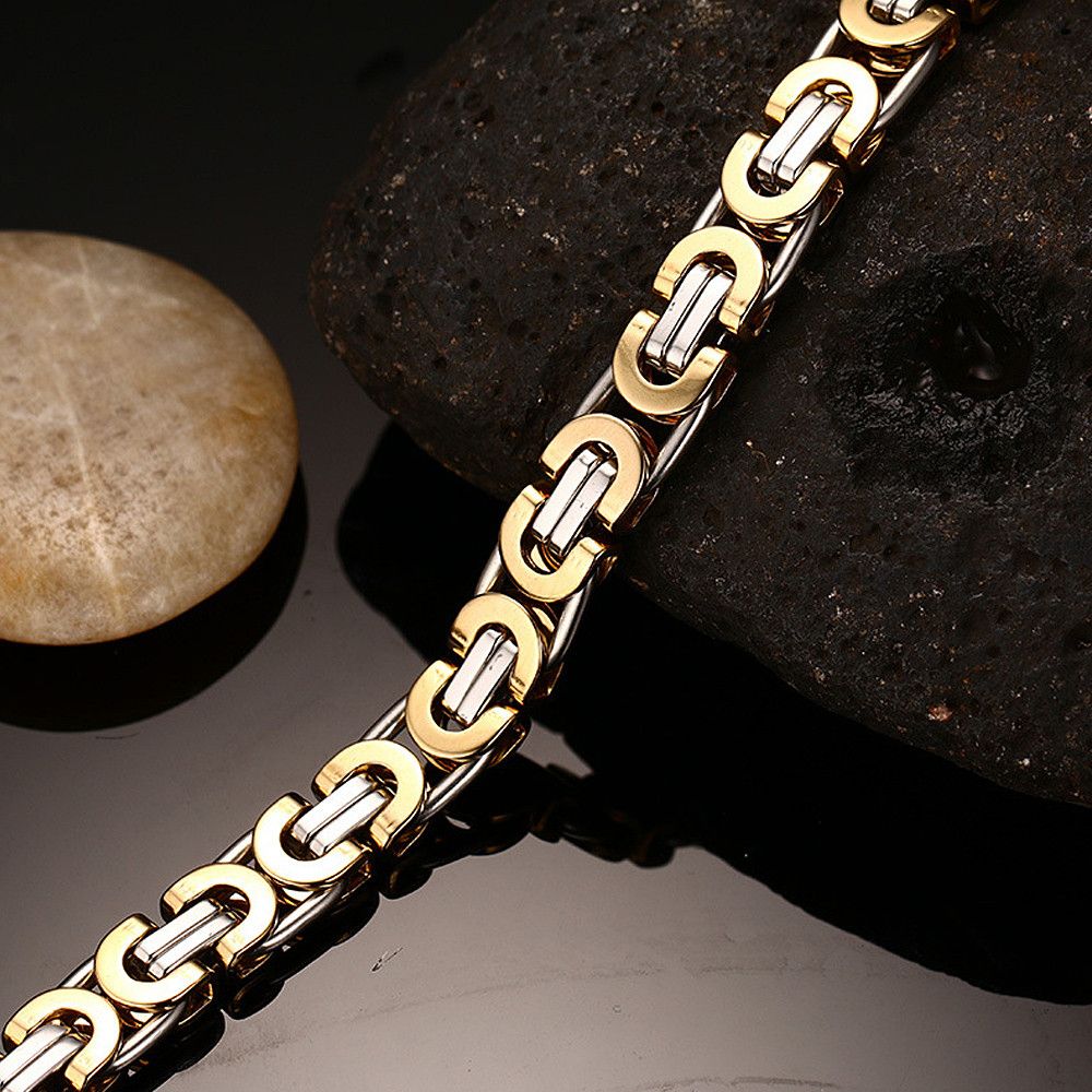Jewelry 8.5MM Gold Bracelet Size ONE SIZE - 2 Thumbnail