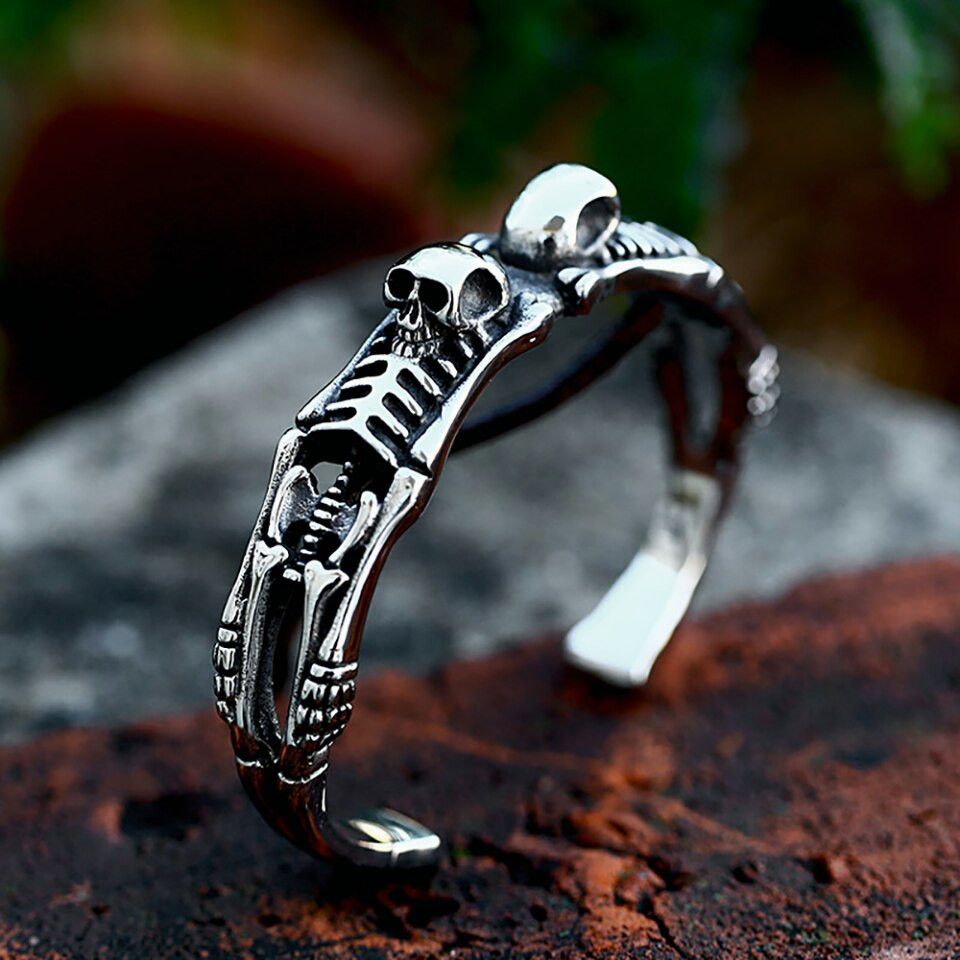 Jewelry Double Skull Bracelets Size ONE SIZE - 3 Thumbnail
