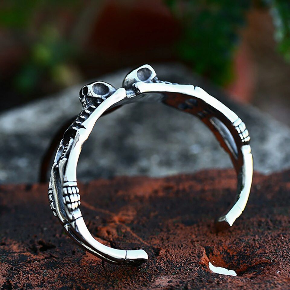 Jewelry Double Skull Bracelets Size ONE SIZE - 2 Thumbnail
