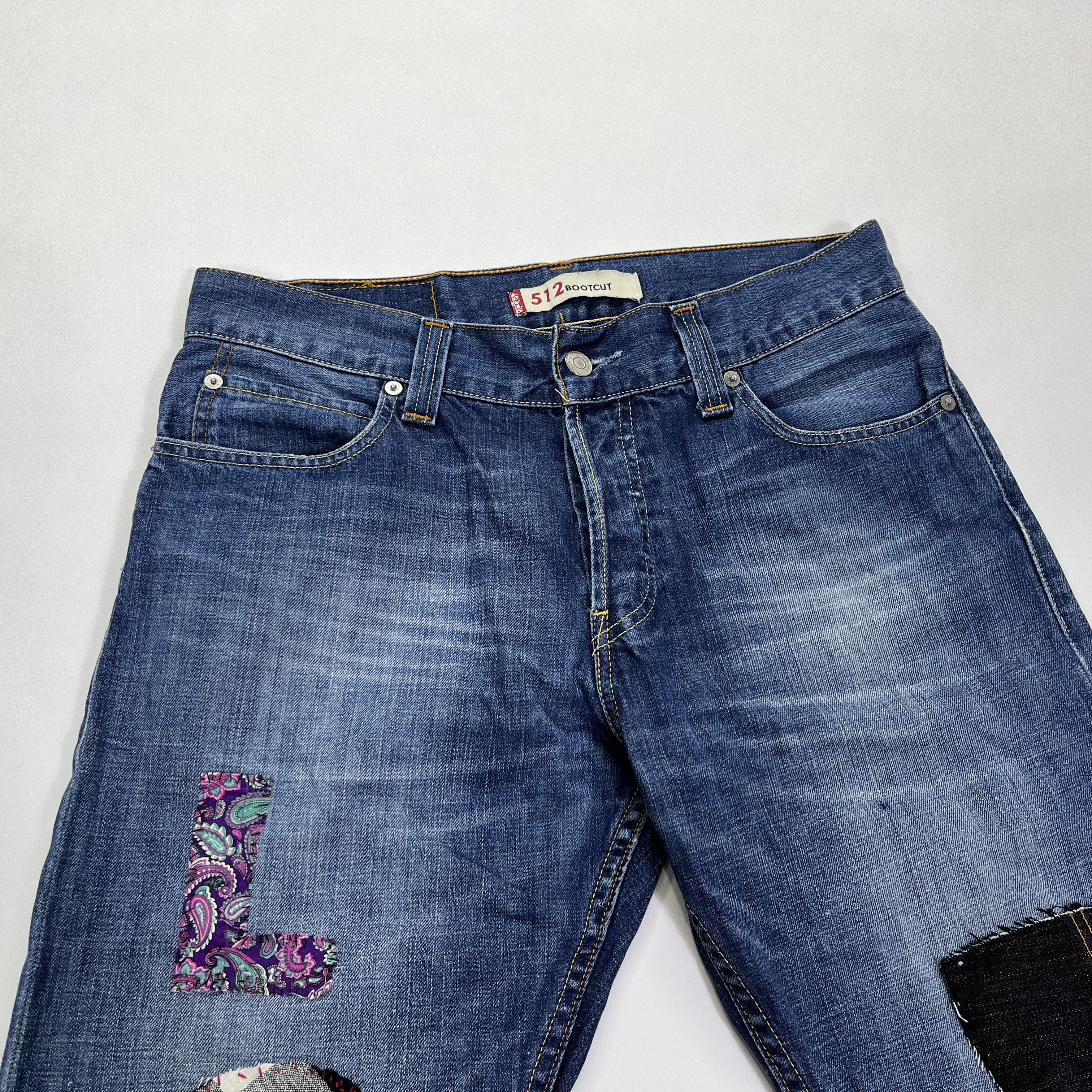 Levi's Levis Vintage Custom Reworked Patchwork Flared Bootcut Jeans Size US 32 / EU 48 - 3 Thumbnail
