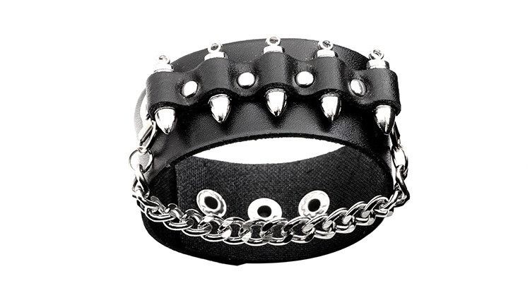 Jewelry Bull-leather Rivet Chain Bracelets Size ONE SIZE - 3 Thumbnail
