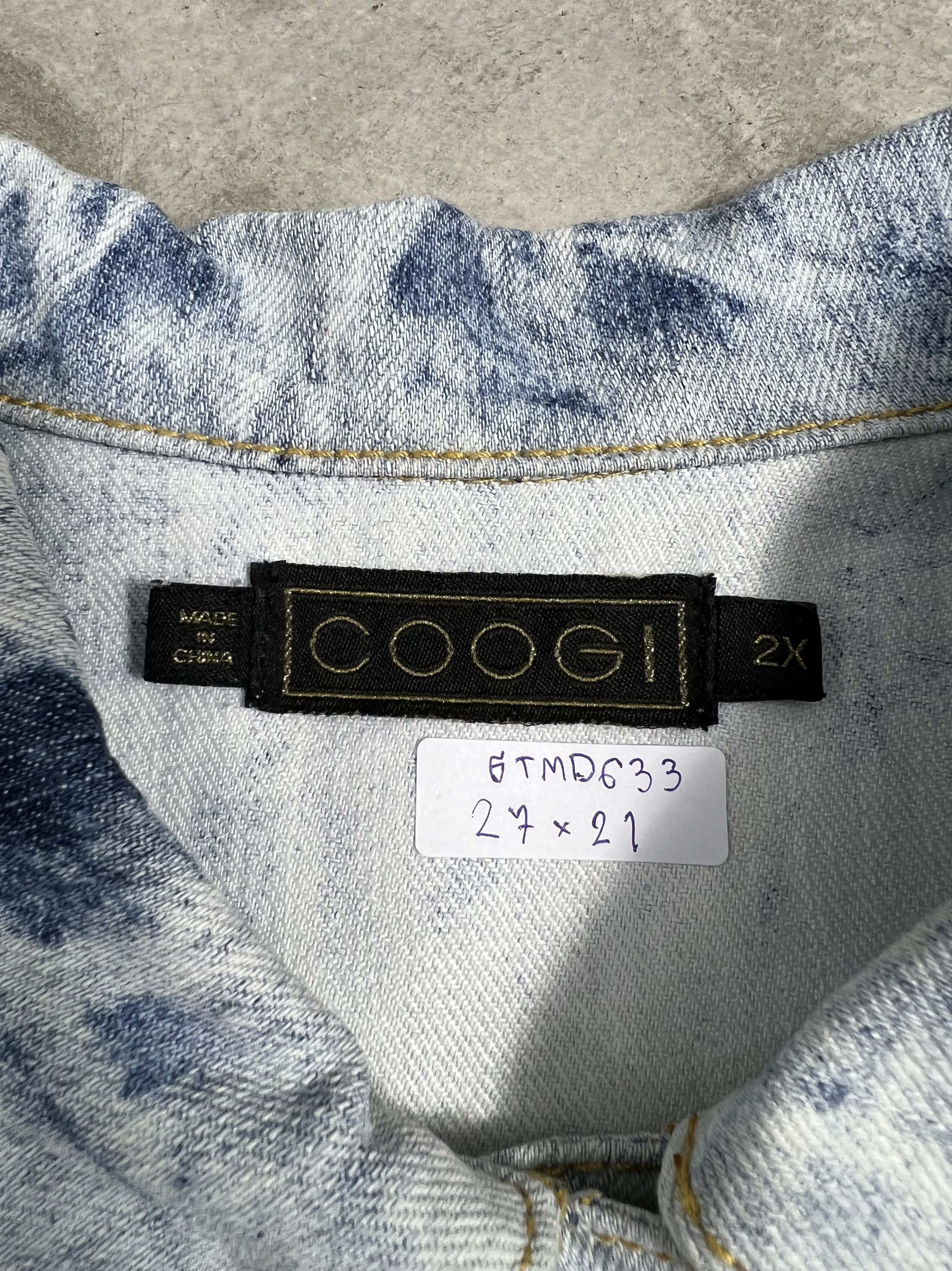 Coogi COOGI Y2K Embroidered Bleach Crop Denim Jacket (XXL) GTMD633 Size US XXL / EU 58 / 5 - 4 Thumbnail