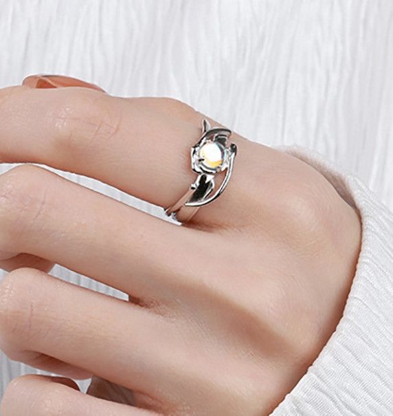 Jewelry Creative Hollow Cross Sparkling Rings Size ONE SIZE - 2 Thumbnail