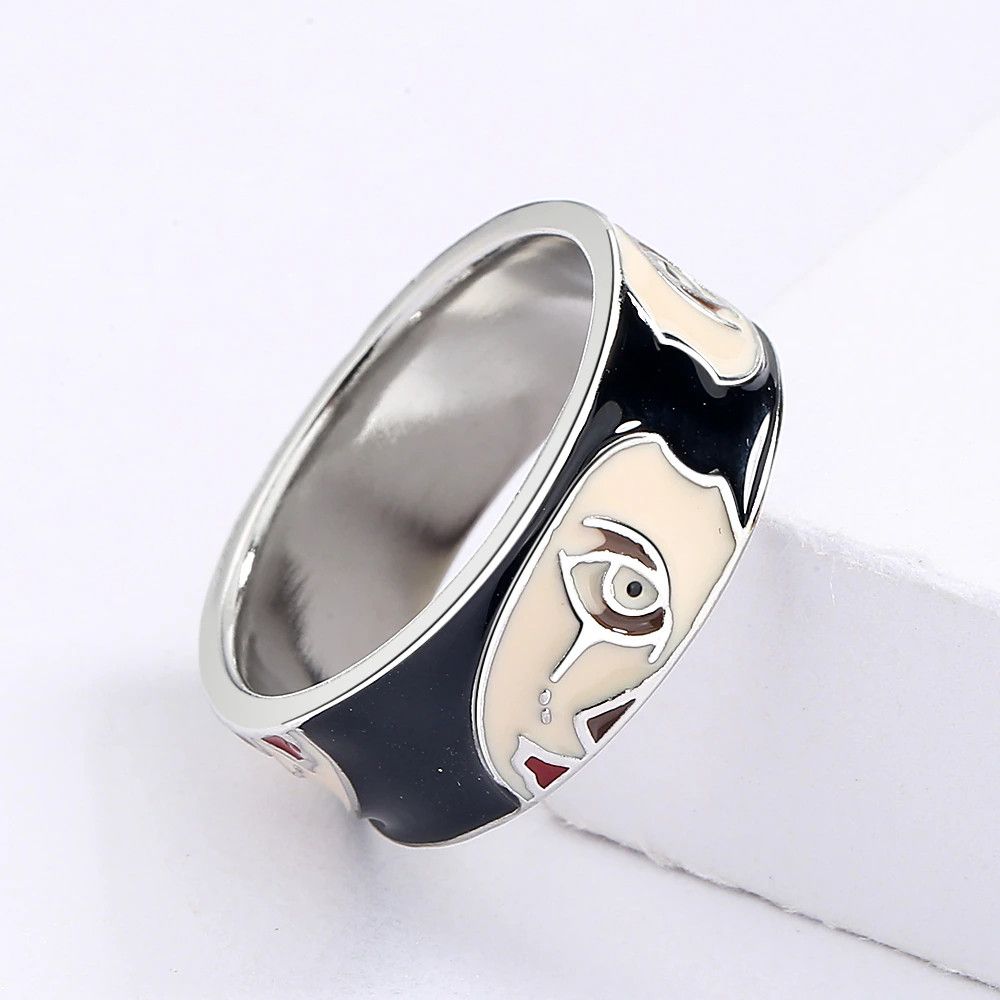 Jewelry Horror Face Enamel Ring Earrings Jewelry Sets Size ONE SIZE - 4 Thumbnail