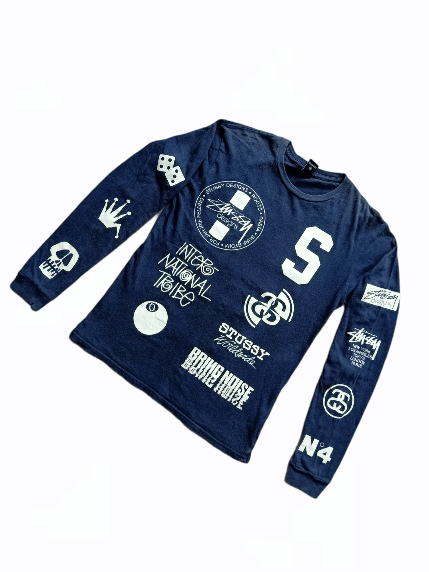 Stussy × Vintage Stussy Multi Logo Long Sleeve Size US S / EU 44-46 / 1 - 2 Thumbnail